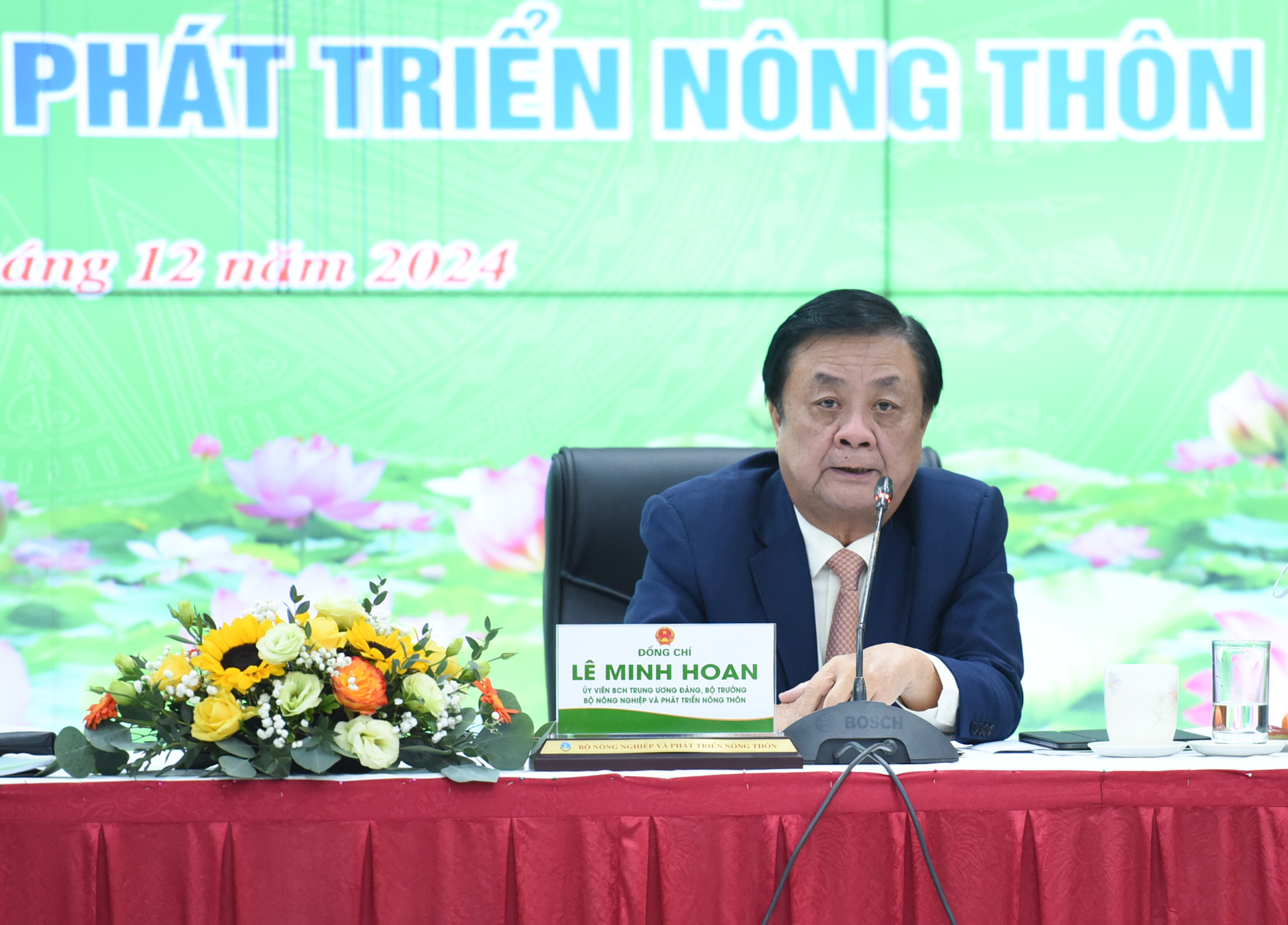 Bộ trưởng Nông nghiệp và Phát triển nông thôn Lê Minh Hoan phát biểu.