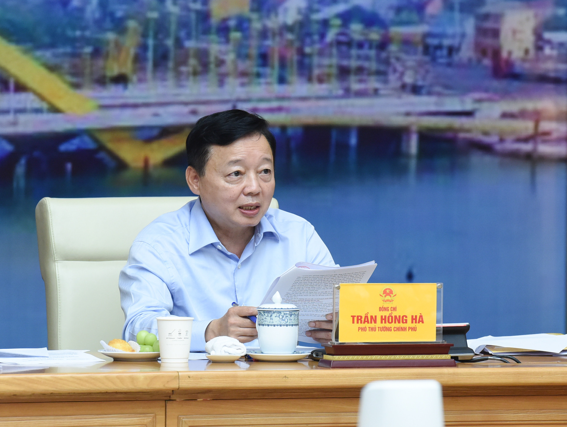 Phó Thủ tướng Trần Hồng Hà phát biểu. Phó Thủ tướng Trần Hồng Hà phát biểu.