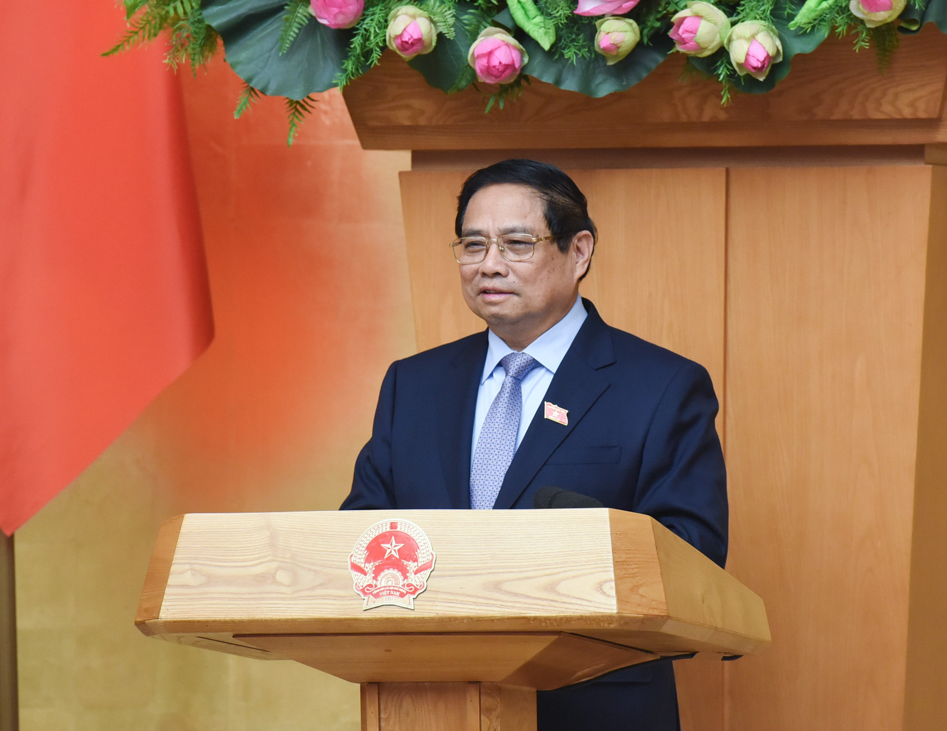 Thủ tướng Phạm Minh Chính phát biểu chỉ đạo tại Phiên họp Chính phủ thường kỳ tháng 4.