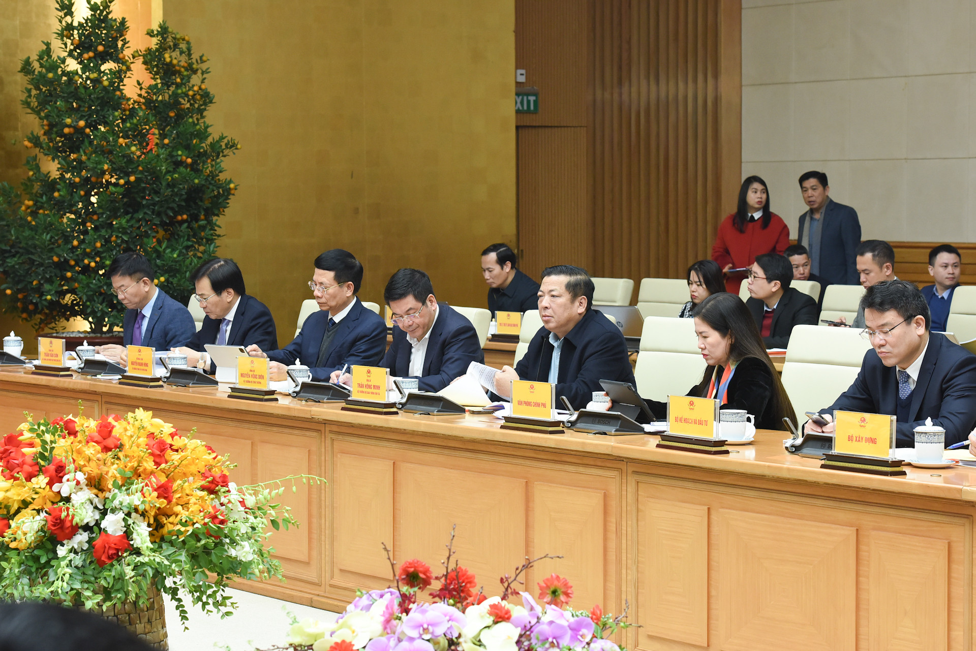 Đại diện lãnh đạo các bộ,, ban, ngành tham dự hội nghị.