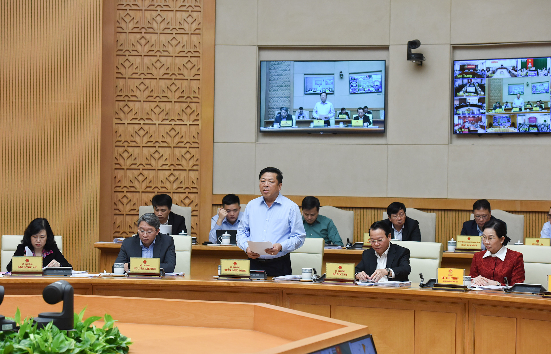 Bộ trưởng Xây dựng Trần Hồng Minh phát biểu. Bộ trưởng Xây dựng Trần Hồng Minh phát biểu.