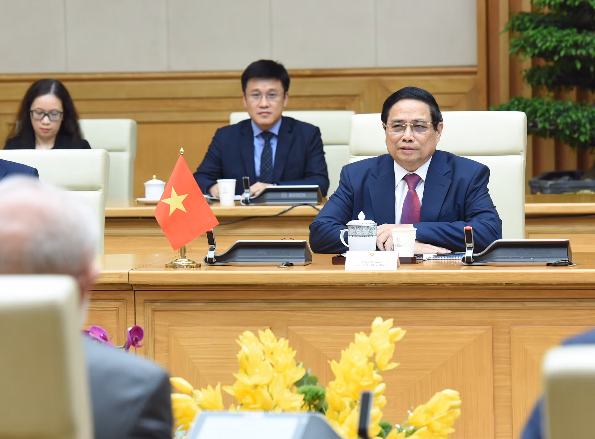 Thủ tướng Phạm Minh Chính phát biểu tại hội kiến.