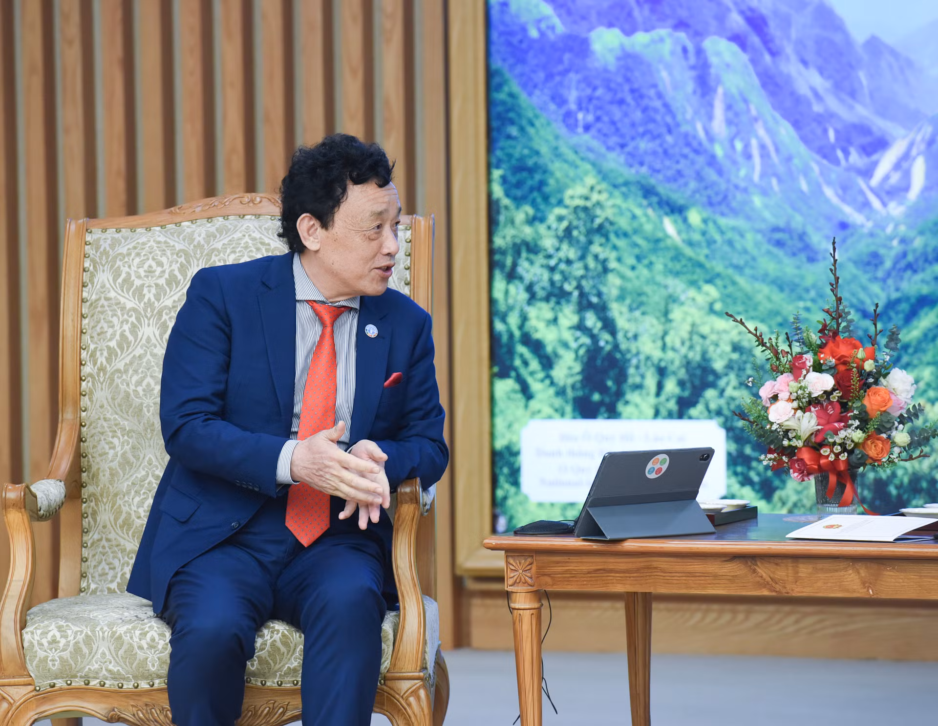 Tổng Giám đốc Tổ chức Nông nghiệp và Lương thực Liên hợp quốc (FAO) Khuất Đông Ngọc, phát biểu tại buổi tiếp.