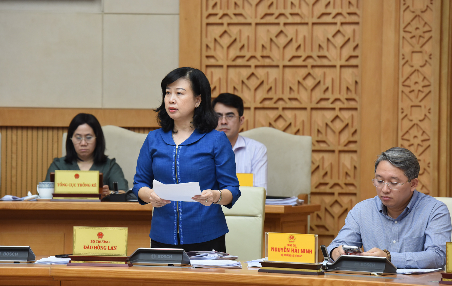 Bộ trưởng Y tế Đào Hồng Lan phát biểu tại phiên họp.