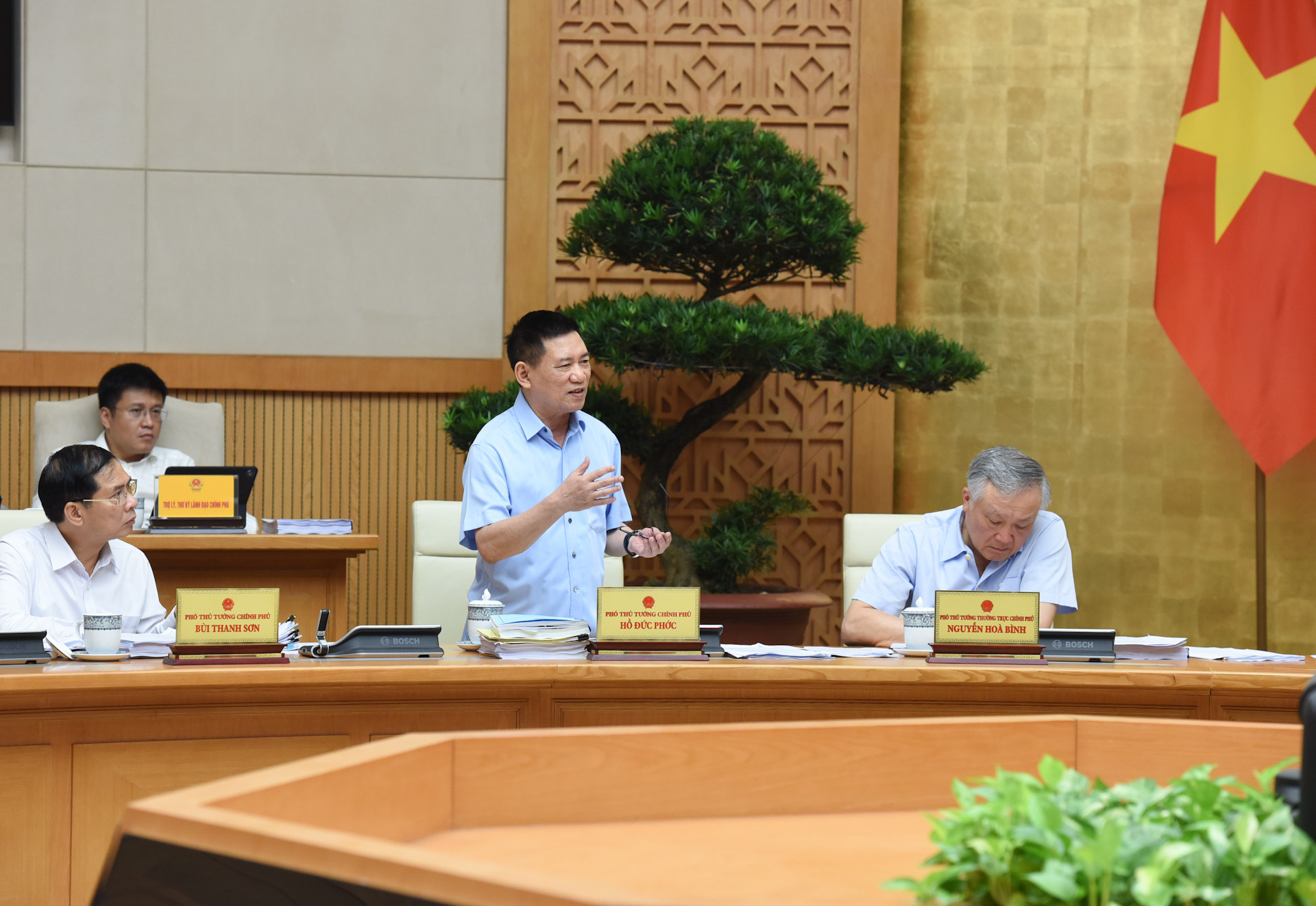 Phó Thủ tướng, Bộ trưởng Tài chính Hồ Đức Phớc phát biểu.