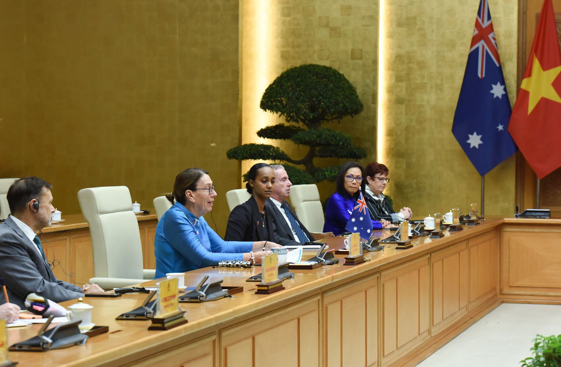 Chủ tịch Thượng viện Australia Sue Lines và các thành viên hội kiến Thủ tướng Phạm Minh Chính.