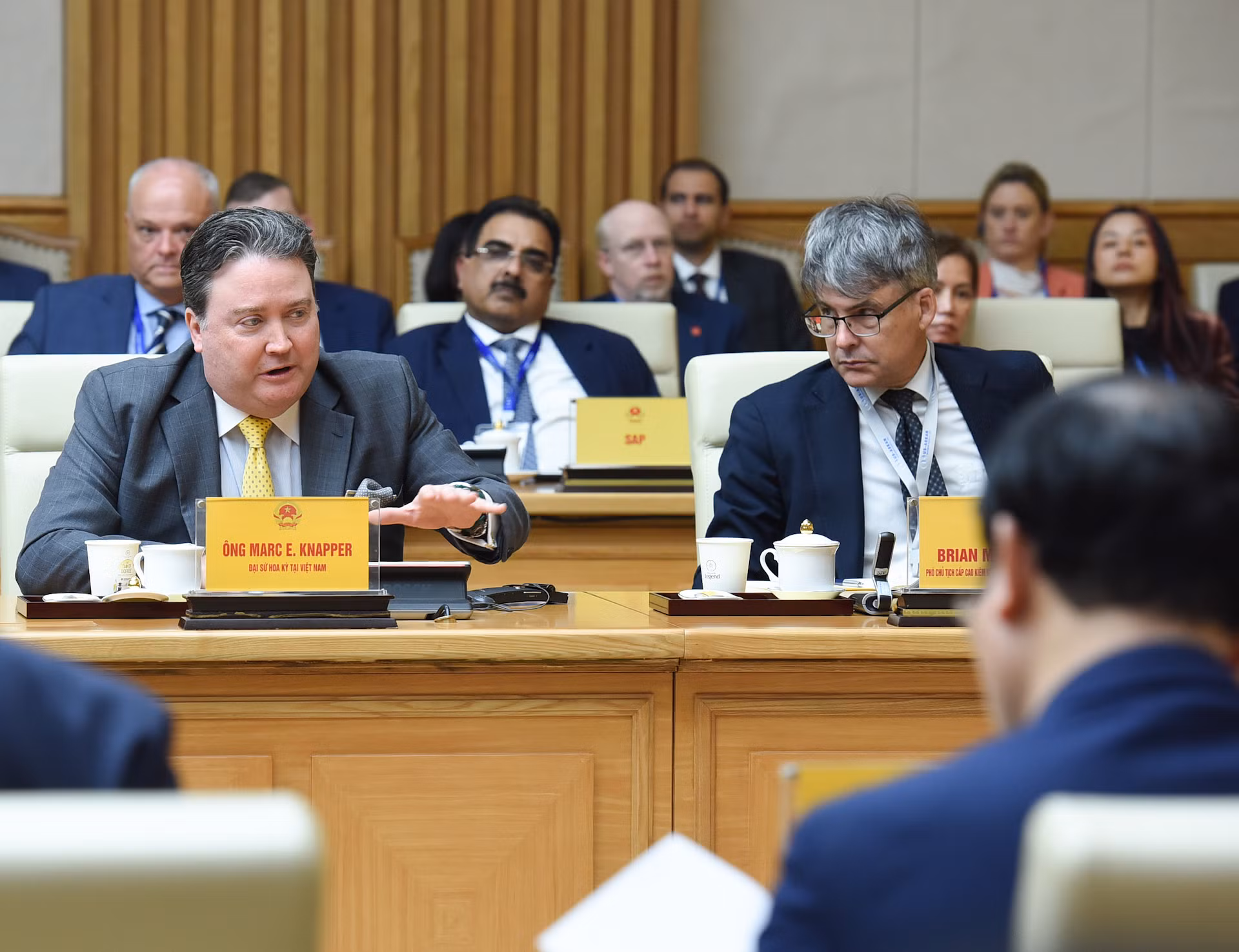 Đại sứ Hoa Kỳ tại Việt Nam Marc Knapper phát biểu.