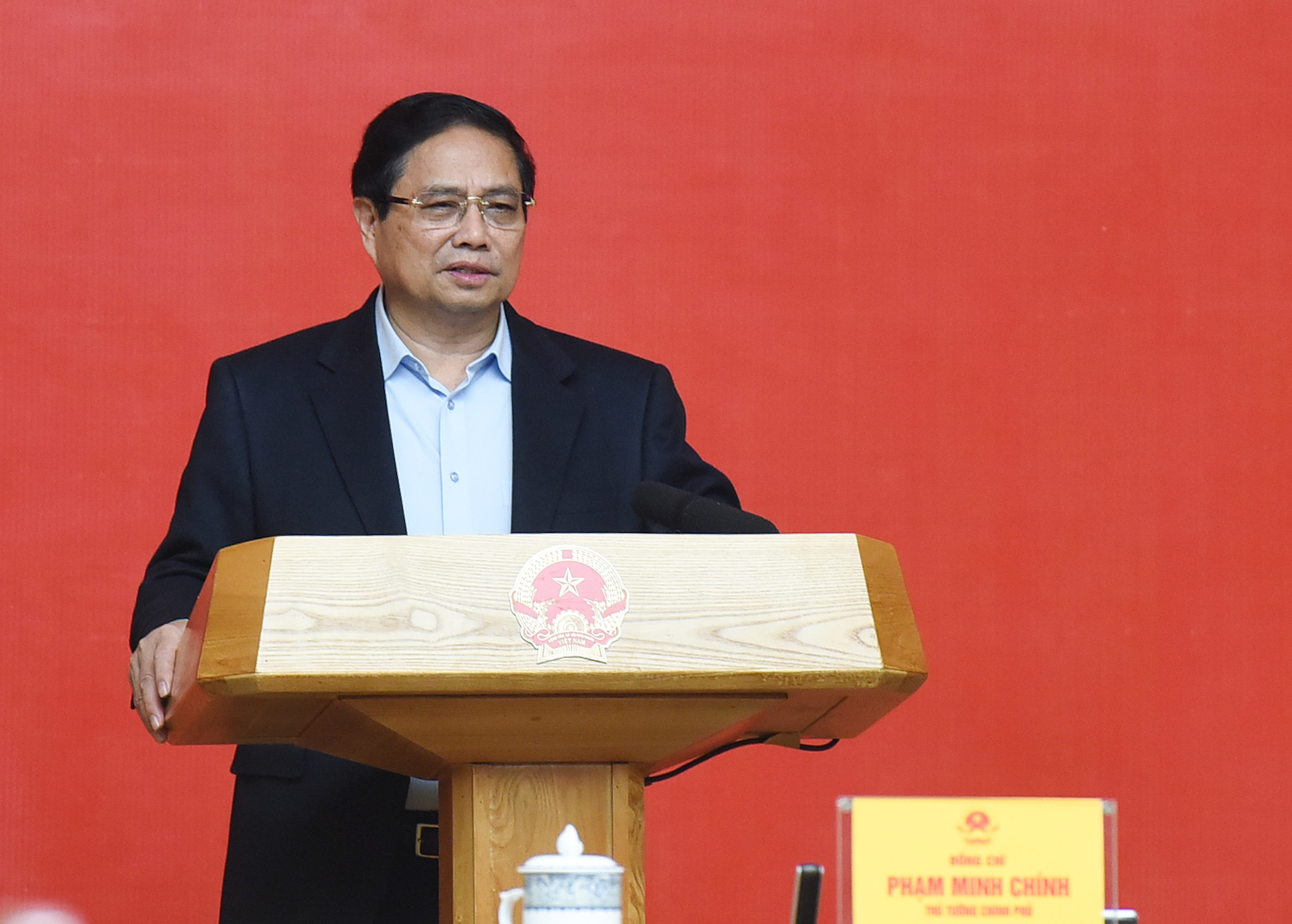 [Ảnh] Thủ tướng Phạm Minh Chính chủ trì Phiên họp Tiểu ban Kinh tế-Xã hội Đại hội XIV của Đảng ảnh 1