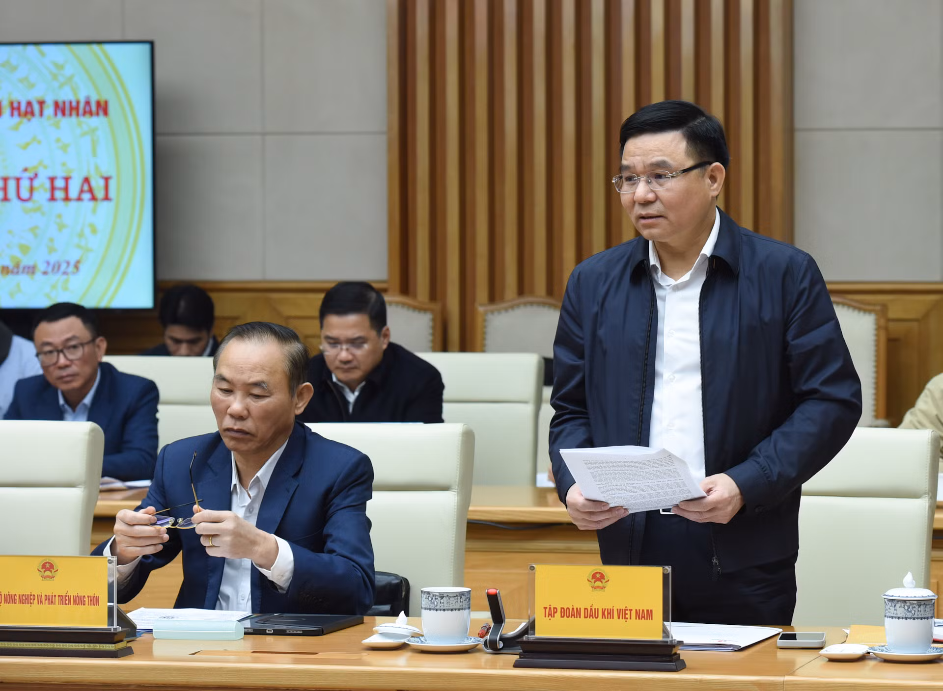 Chủ tịch Tập đoàn Dầu khí Việt Nam Lê Mạnh Hùng phát biểu.