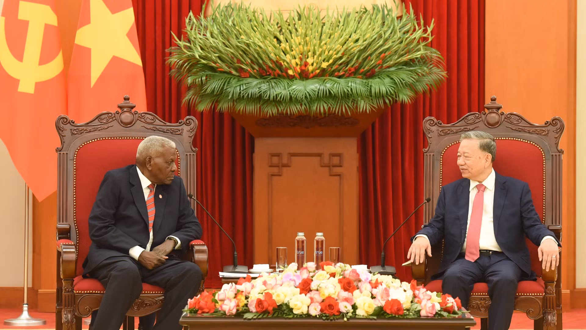 Tổng Bí thư Tô Lâm tiếp Chủ tịch Quốc hội Chính quyền Nhân dân Cuba Esteban Lazo Hernandez.