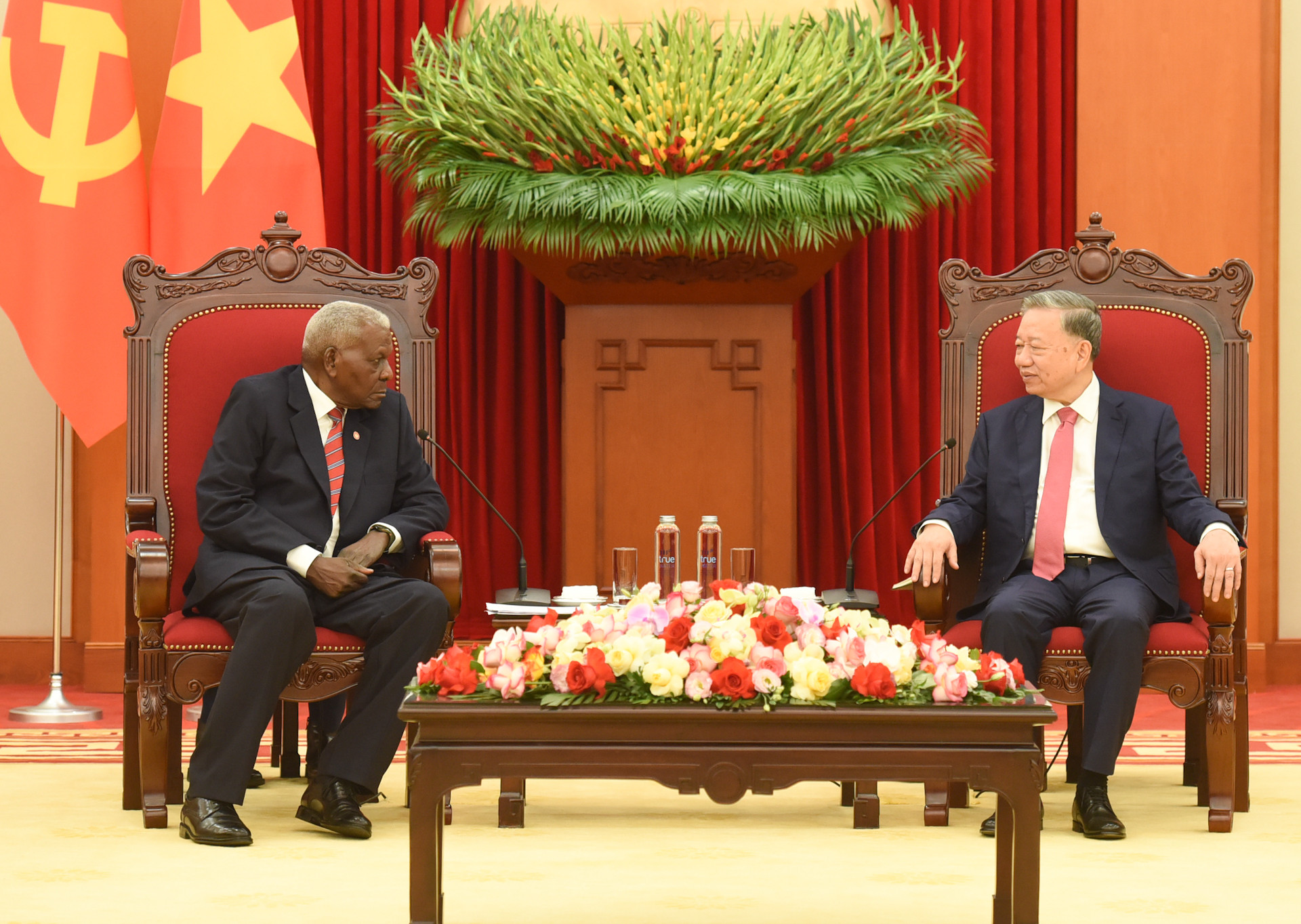 Tổng Bí thư Tô Lâm tiếp Chủ tịch Quốc hội Chính quyền Nhân dân Cuba Esteban Lazo Hernandez.