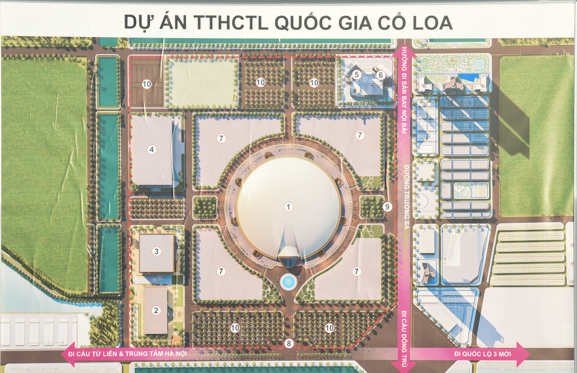 Dự án Trung tâm Hội chợ Triển lãm quốc gia do Công ty Cổ phần Trung tâm Hội chợ Triển lãm Việt Nam (Tập đoàn Vingroup nắm 80% cổ phần) làm chủ đầu tư; xây dựng tại xã Đông Hội và Xuân Canh, huyện Đông Anh, Thành phố Hà Nội, thay thế cho Trung tâm Triển lãm cũ tại Giảng Võ.