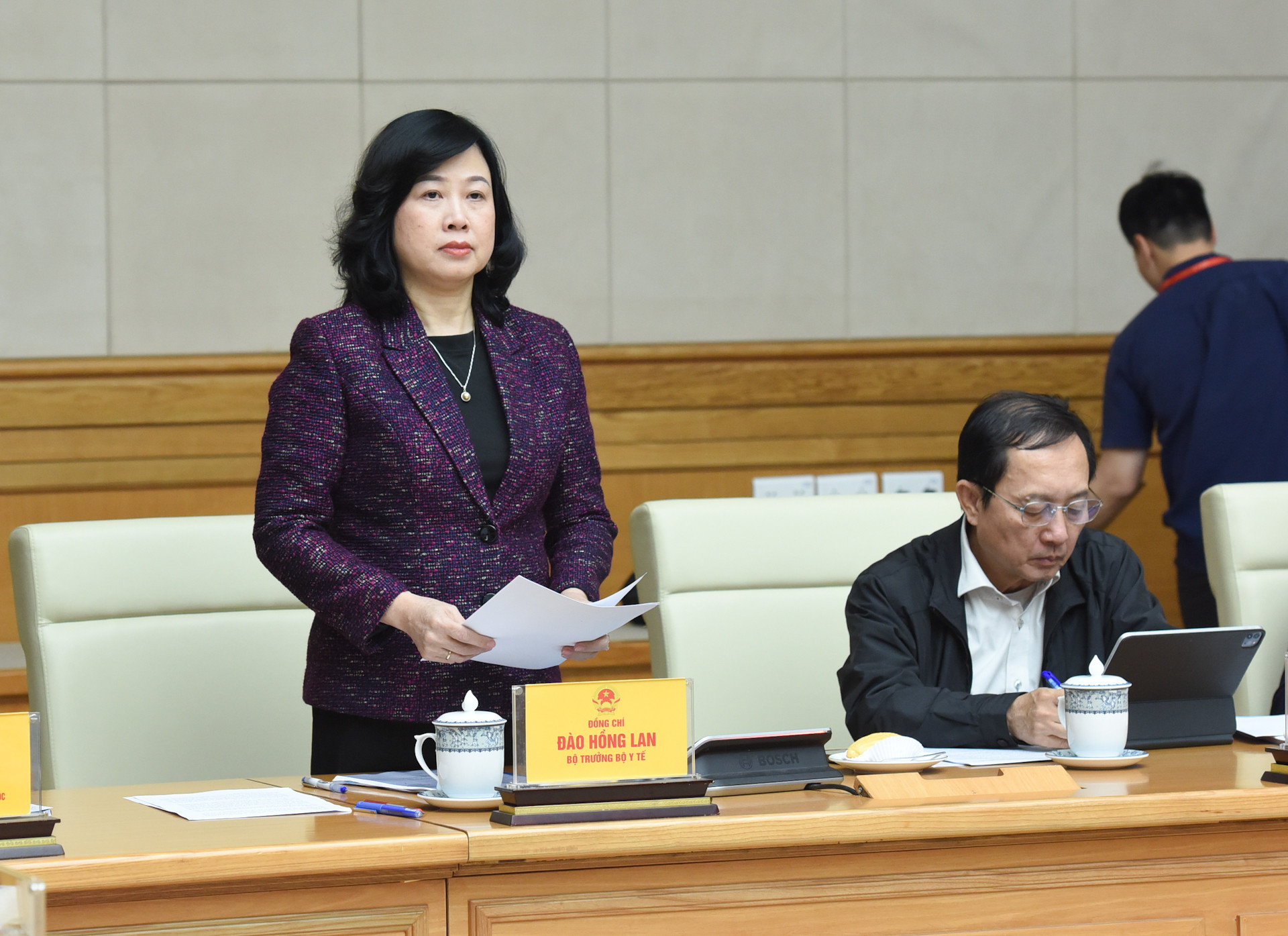 Bộ trưởng Y tế Đào Hồng Lan phát biểu.
