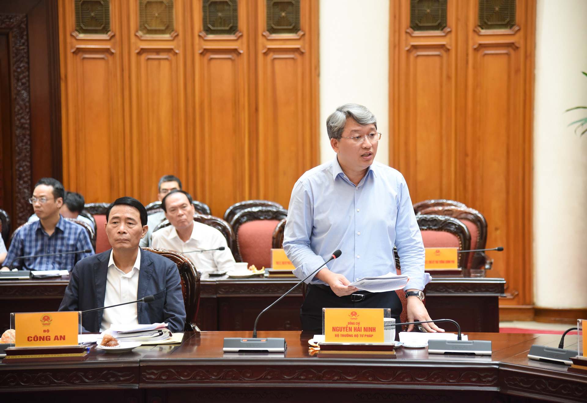 Bộ trưởng Tư pháp Nguyễn Hải Ninh phát biểu.