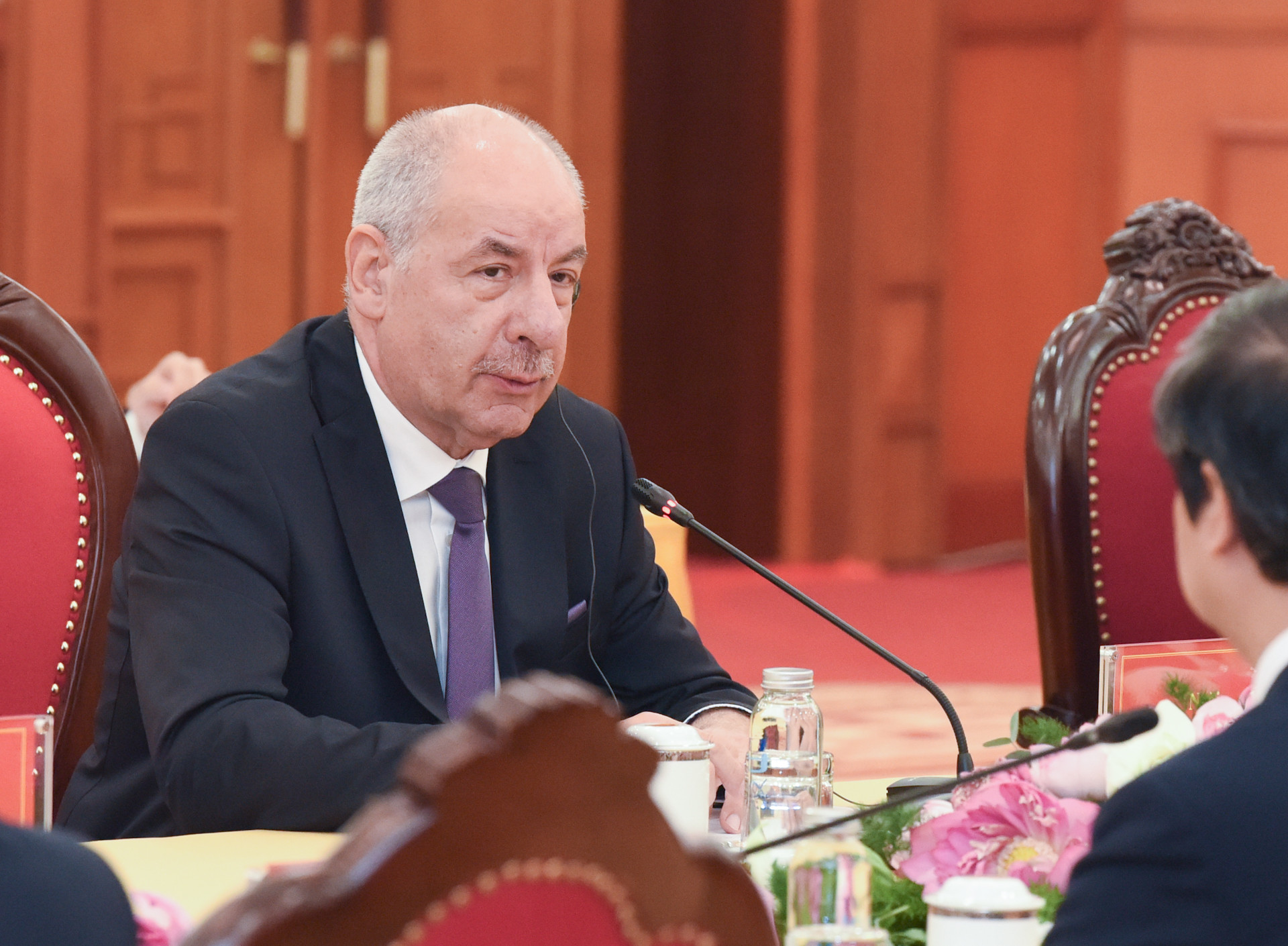 Tổng thống Hungary Sulyok Tamas phát biểu tại buổi tiếp.