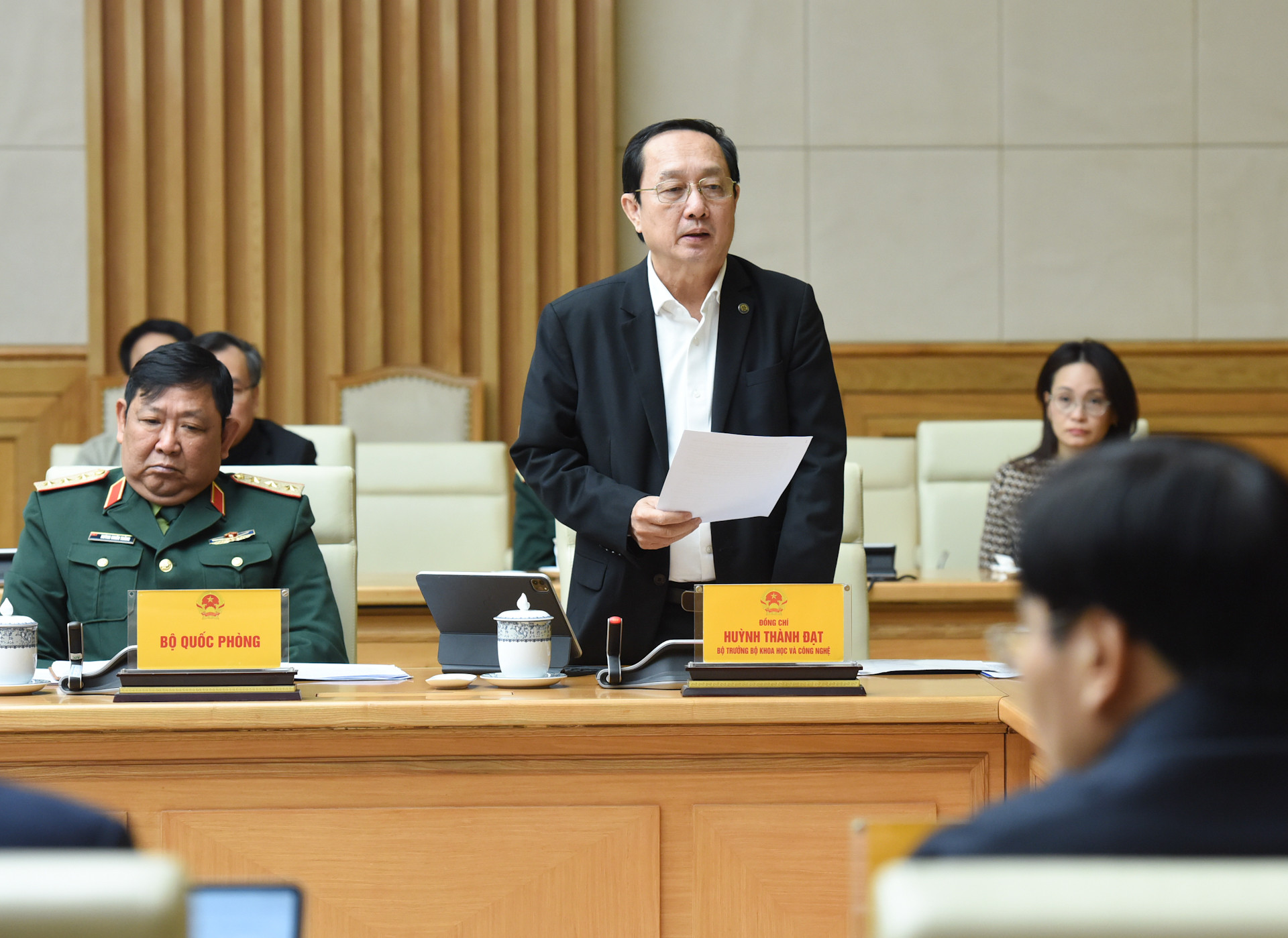 Bộ trưởng Khoa học và Công nghệ Huỳnh Thành Đạt phát biểu.