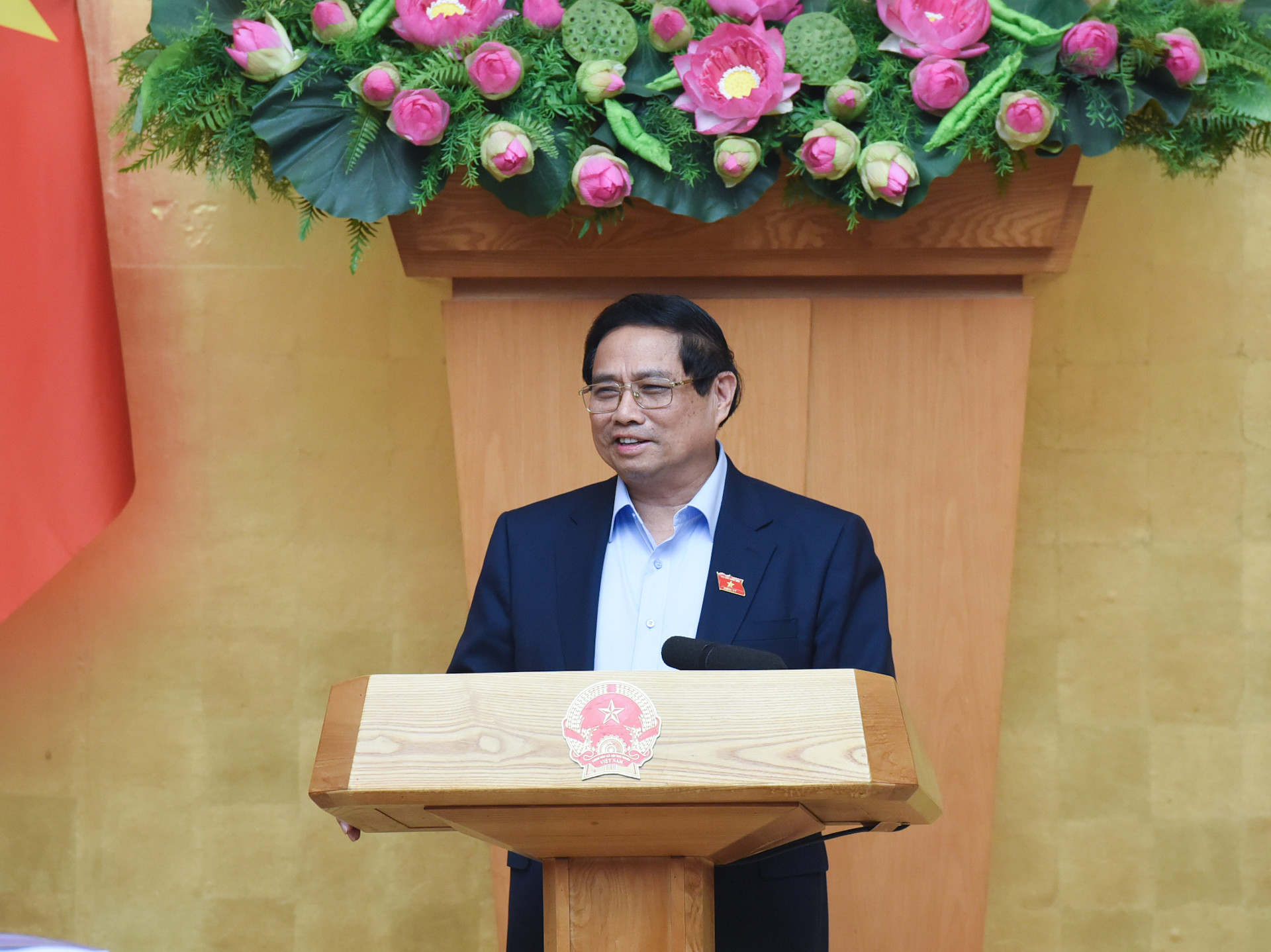 [Ảnh] Thủ tướng Phạm Minh Chính chủ trì cuộc họp Chính phủ chuyên đề về việc sắp xếp đơn vị hành chính các cấp ảnh 1