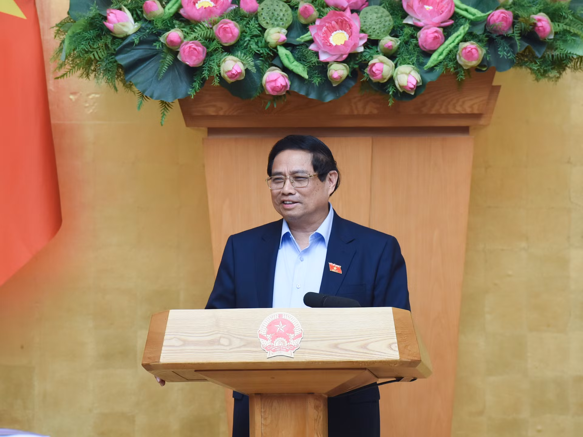 [Ảnh] Thủ tướng Phạm Minh Chính chủ trì cuộc họp Chính phủ chuyên đề về việc sắp xếp đơn vị hành chính các cấp ảnh 1