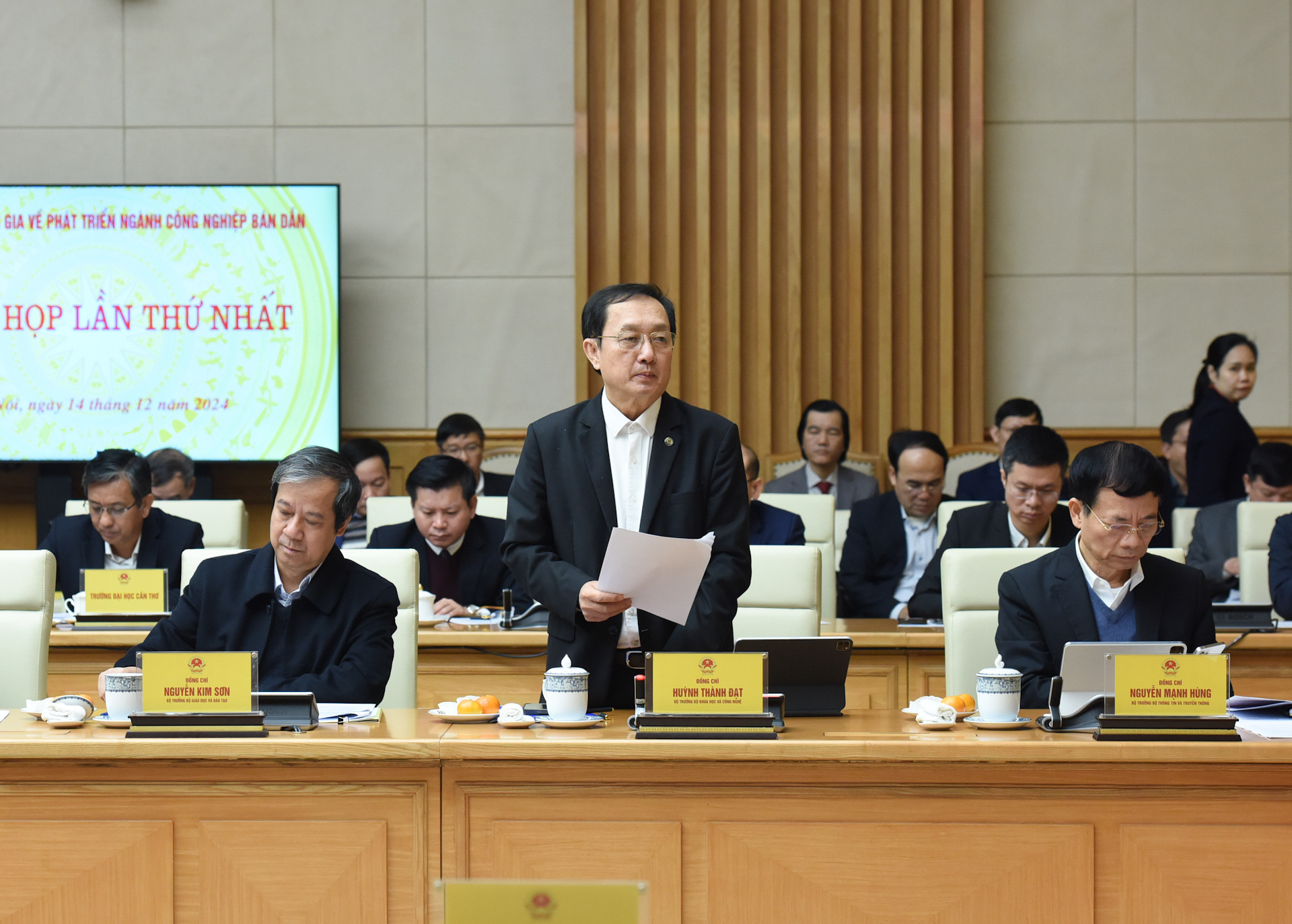 Bộ trưởng Khoa học và Công nghệ Huỳnh Thành Đạt phát biểu.