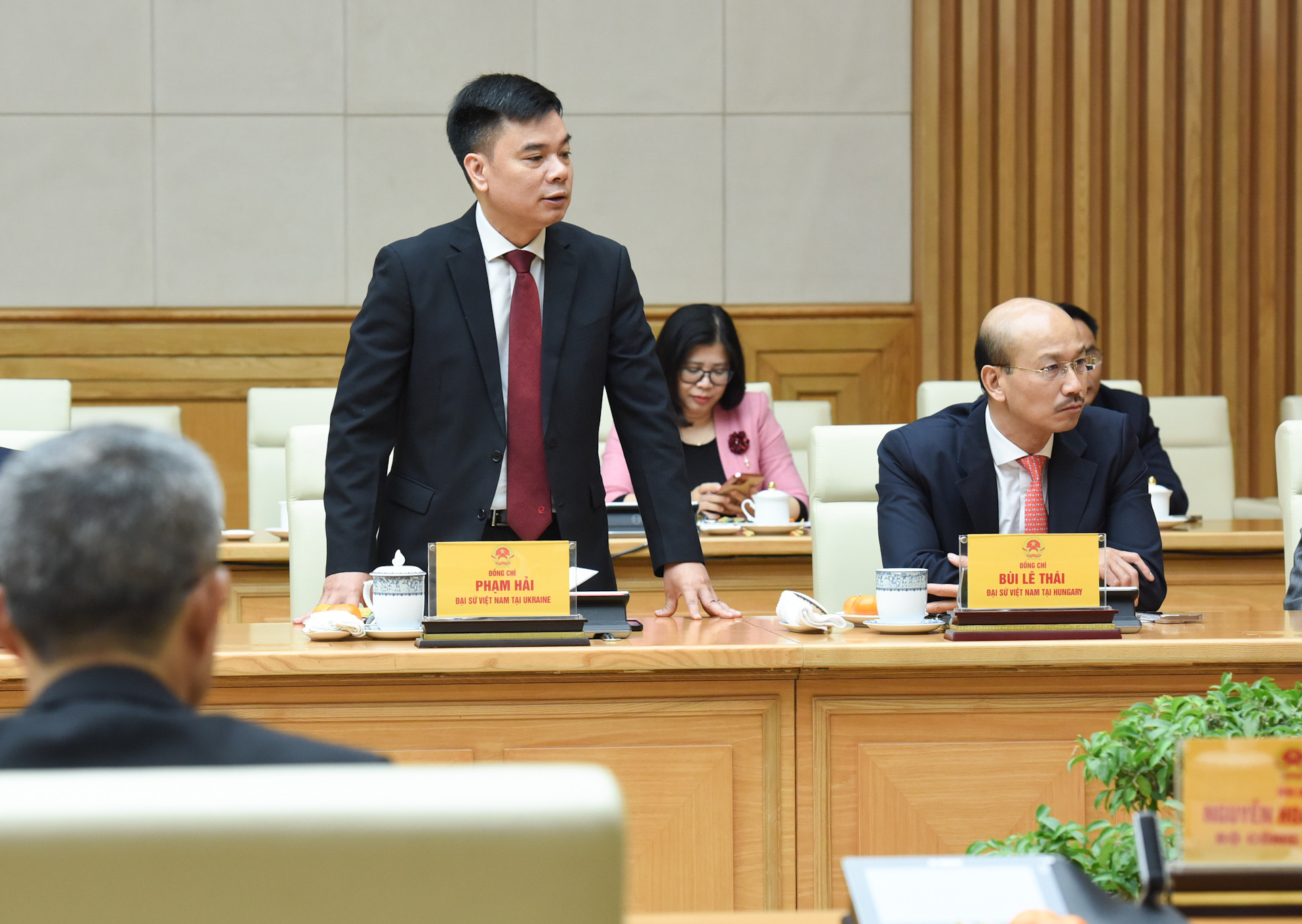Đại sứ Việt Nam tại Ukraine phát biểu.