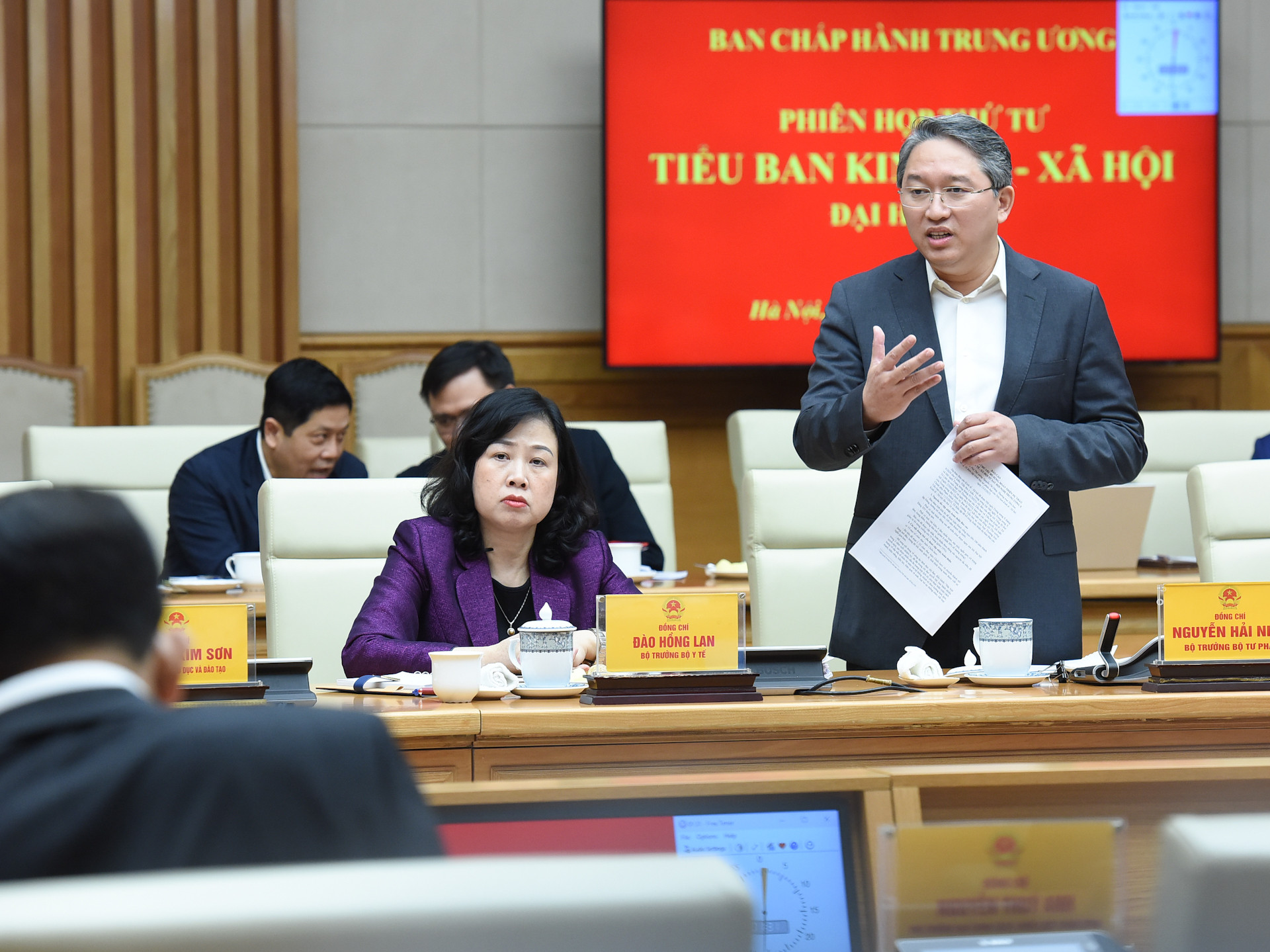 Bộ trưởng Tư pháp Nguyễn Hải Ninh phát biểu.