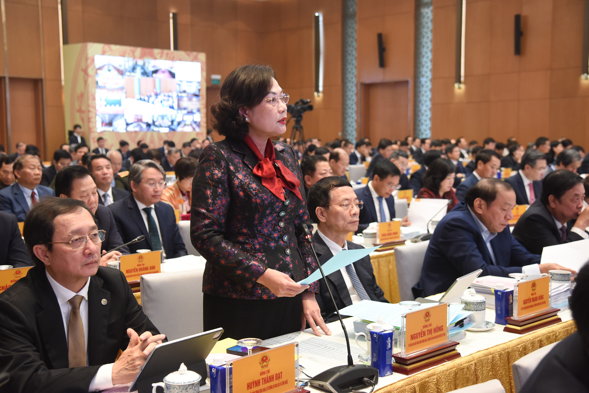 Thống đốc Ngân hàng Nhà nước Việt Nam Nguyễn Thị Hồng phát biểu.