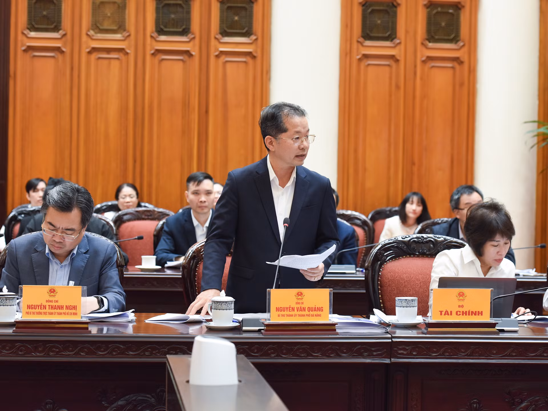 Bí thư Thành ủy thành phố Đà Nẵng Nguyễn Văn Quảng phát biểu.