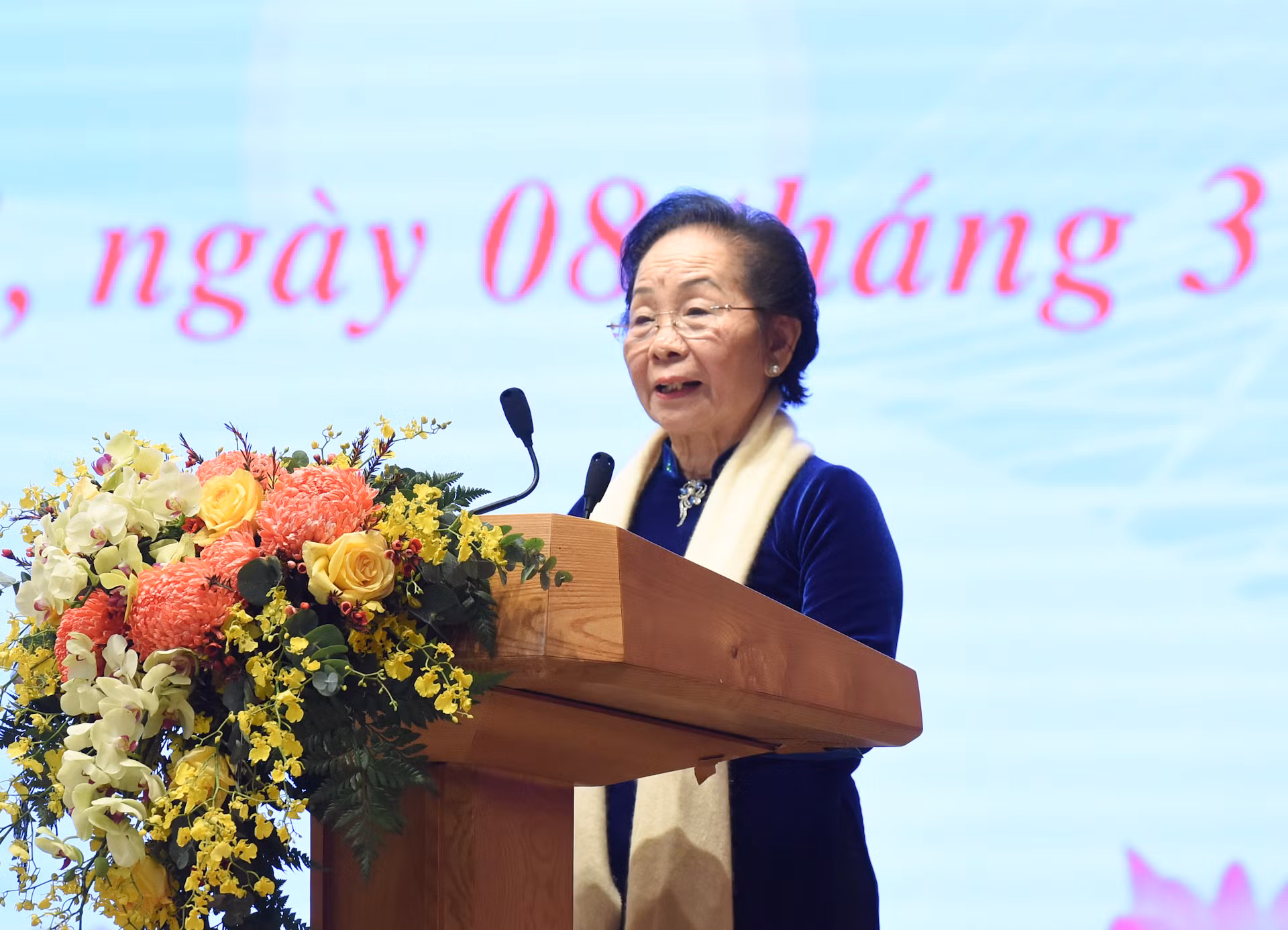 Nguyên Phó Chủ tịch nước Nguyễn Thị Doan phát biểu. Nguyên Phó Chủ tịch nước Nguyễn Thị Doan phát biểu.