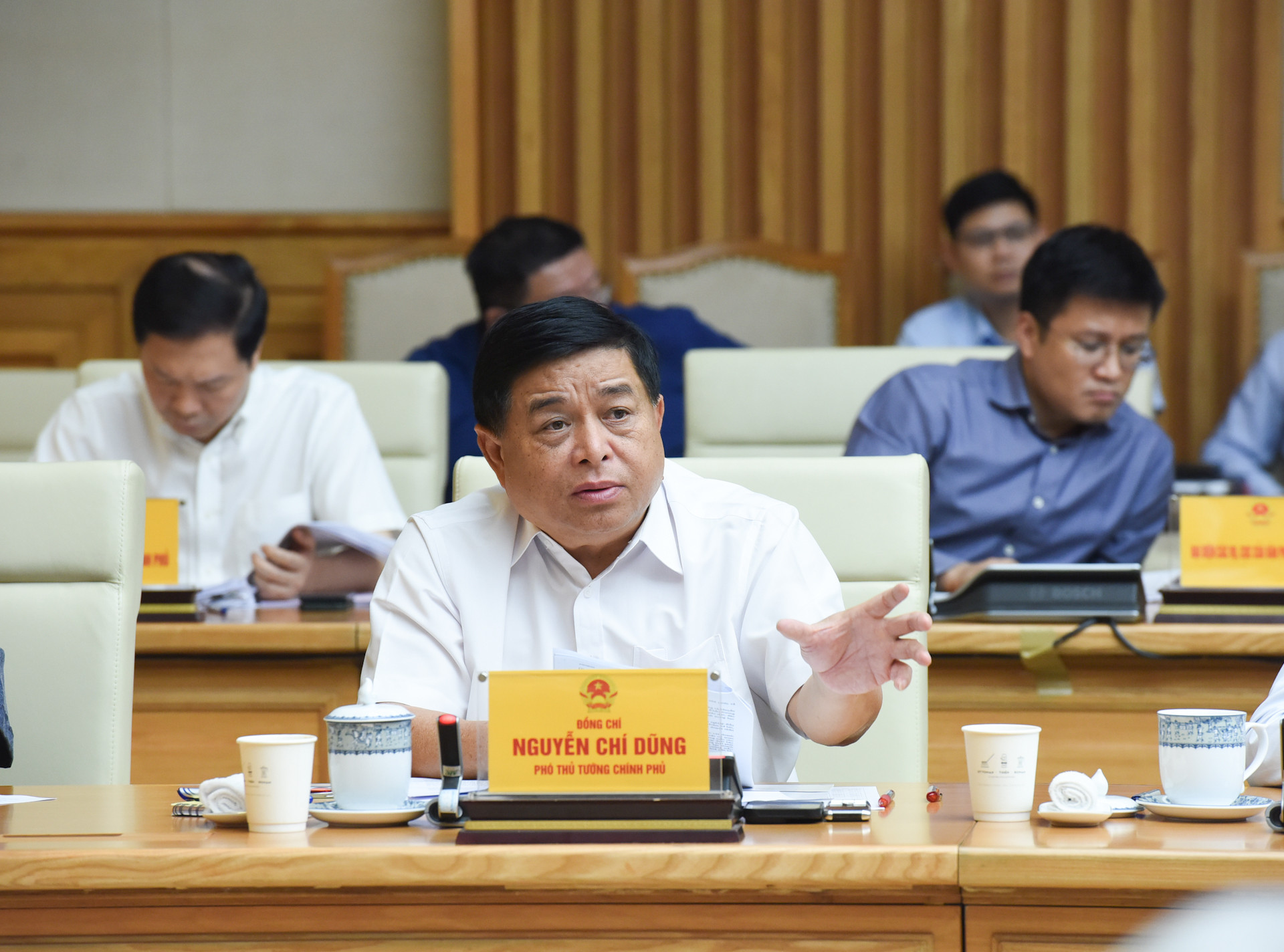 Phó Thủ tướng Nguyễn Chí Dũng phát biểu tại cuộc họp.