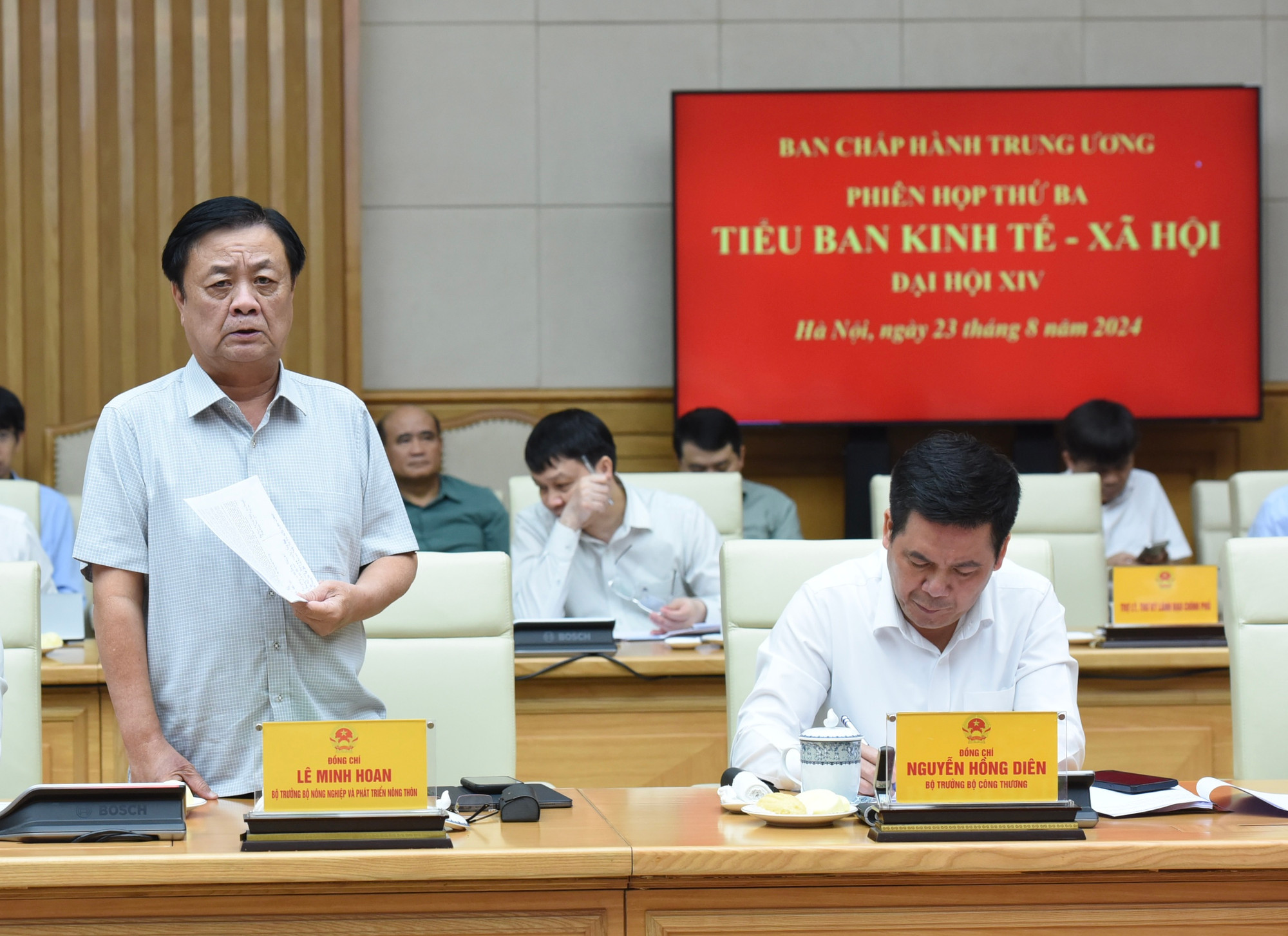 Bộ trưởng Nông nghiệp và Phát triển nông thôn Lê Minh Hoan phát biểu.