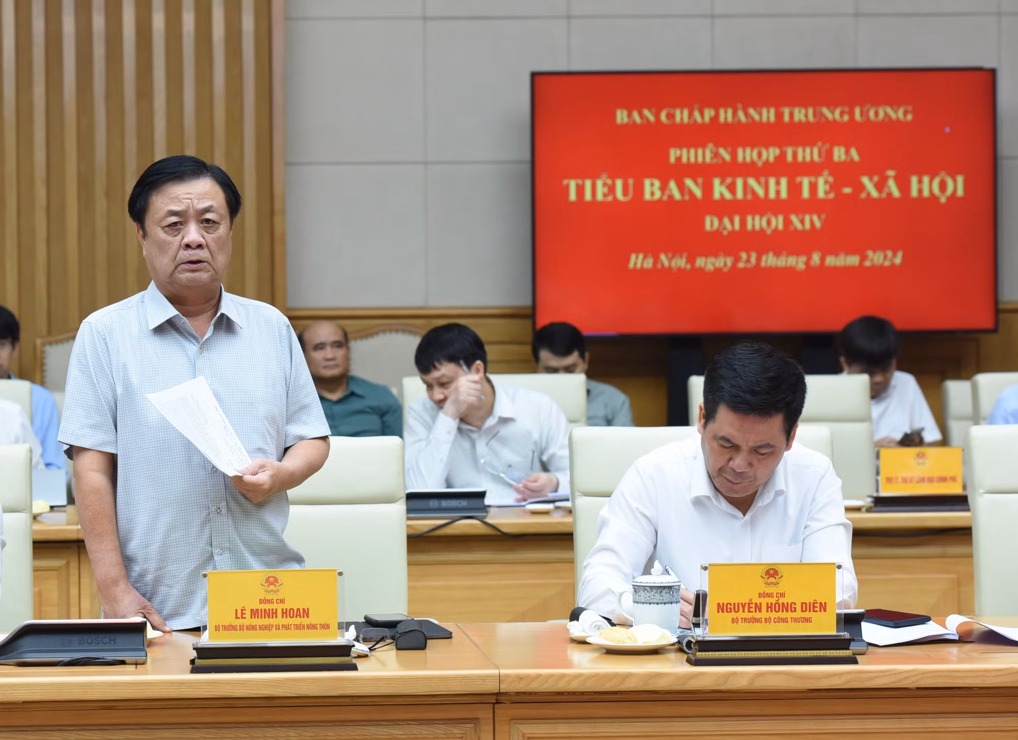 Bộ trưởng Nông nghiệp và Phát triển nông thôn Lê Minh Hoan phát biểu.