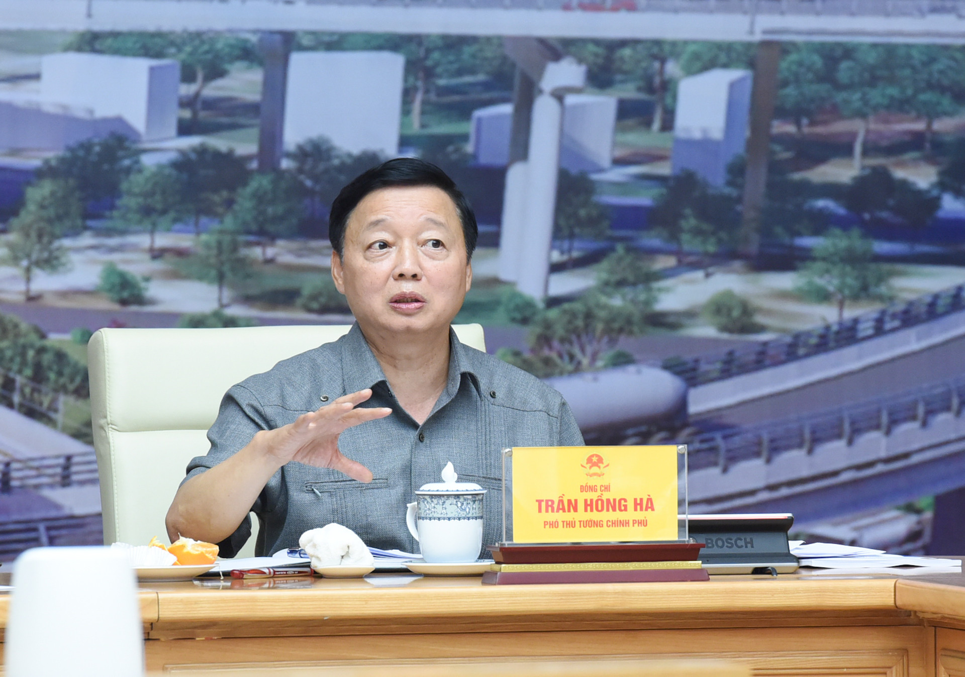 Phó Thủ tướng Trần Hồng Hà phát biểu tại phiên họp.