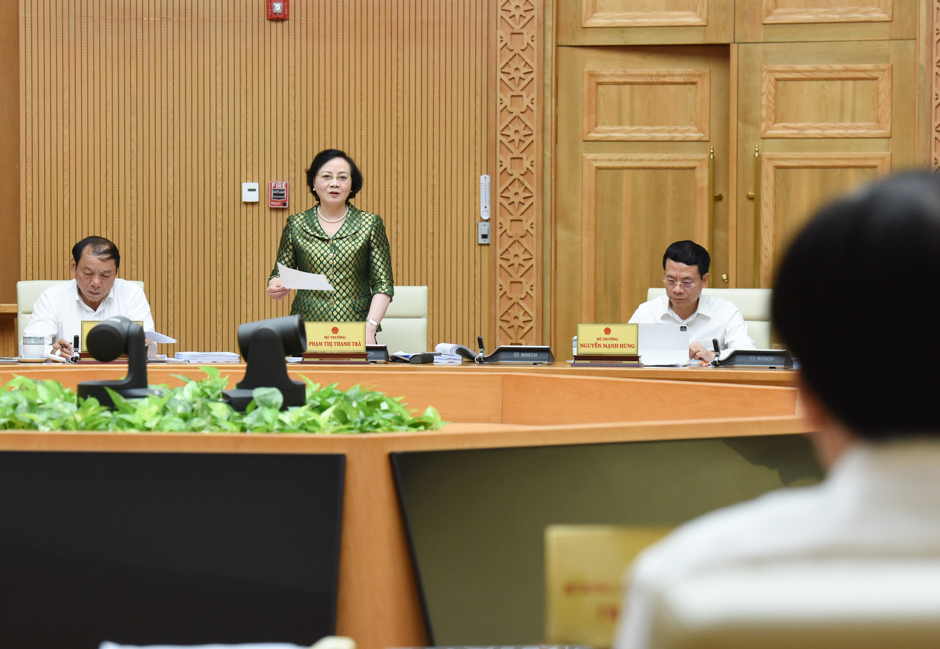 Bộ trưởng Nội vụ Phạm Thị Thanh Trà phát biểu.