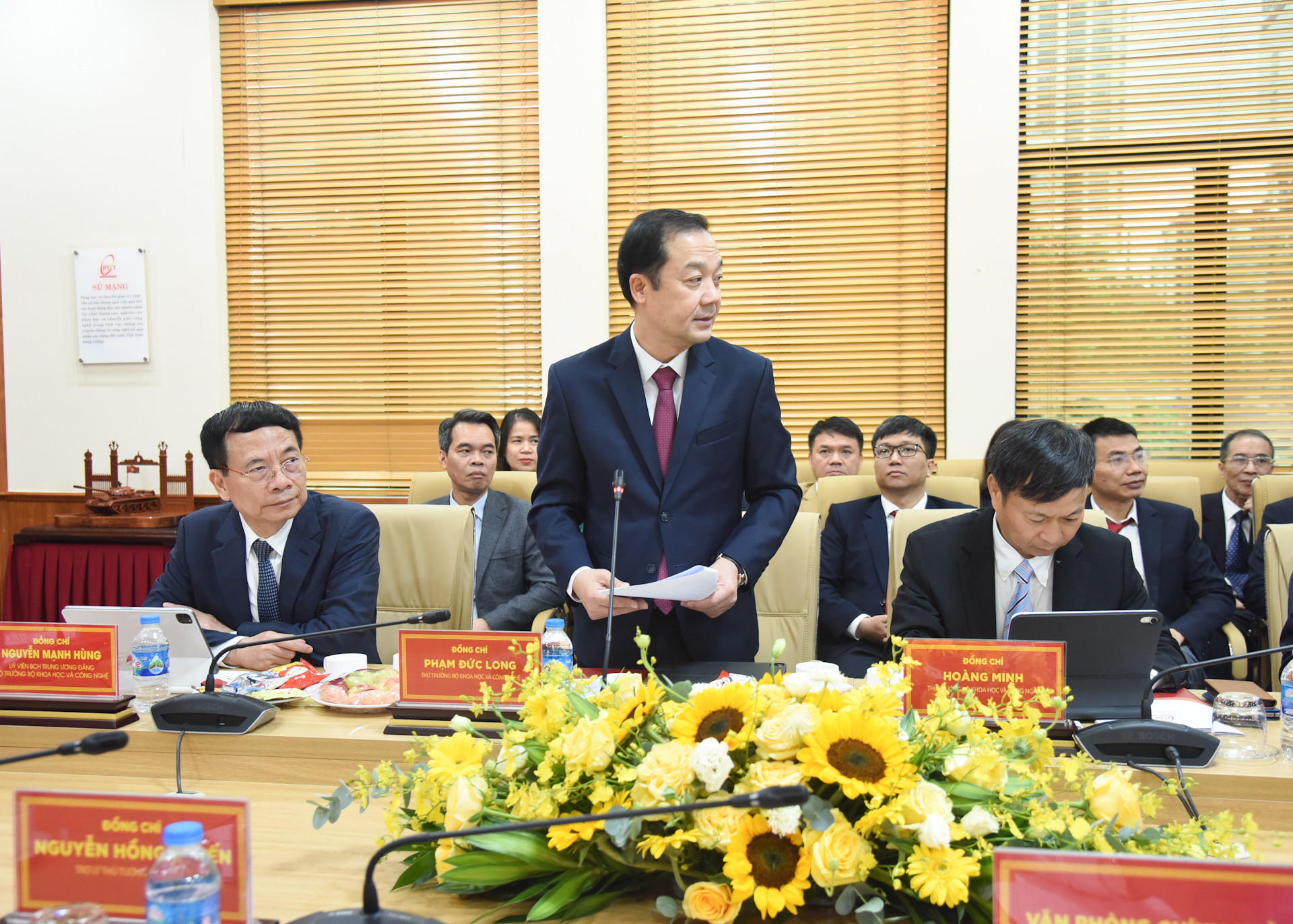 Thứ trưởng Bộ Khoa học và Công nghệ Phạm Đức Long phát biểu.