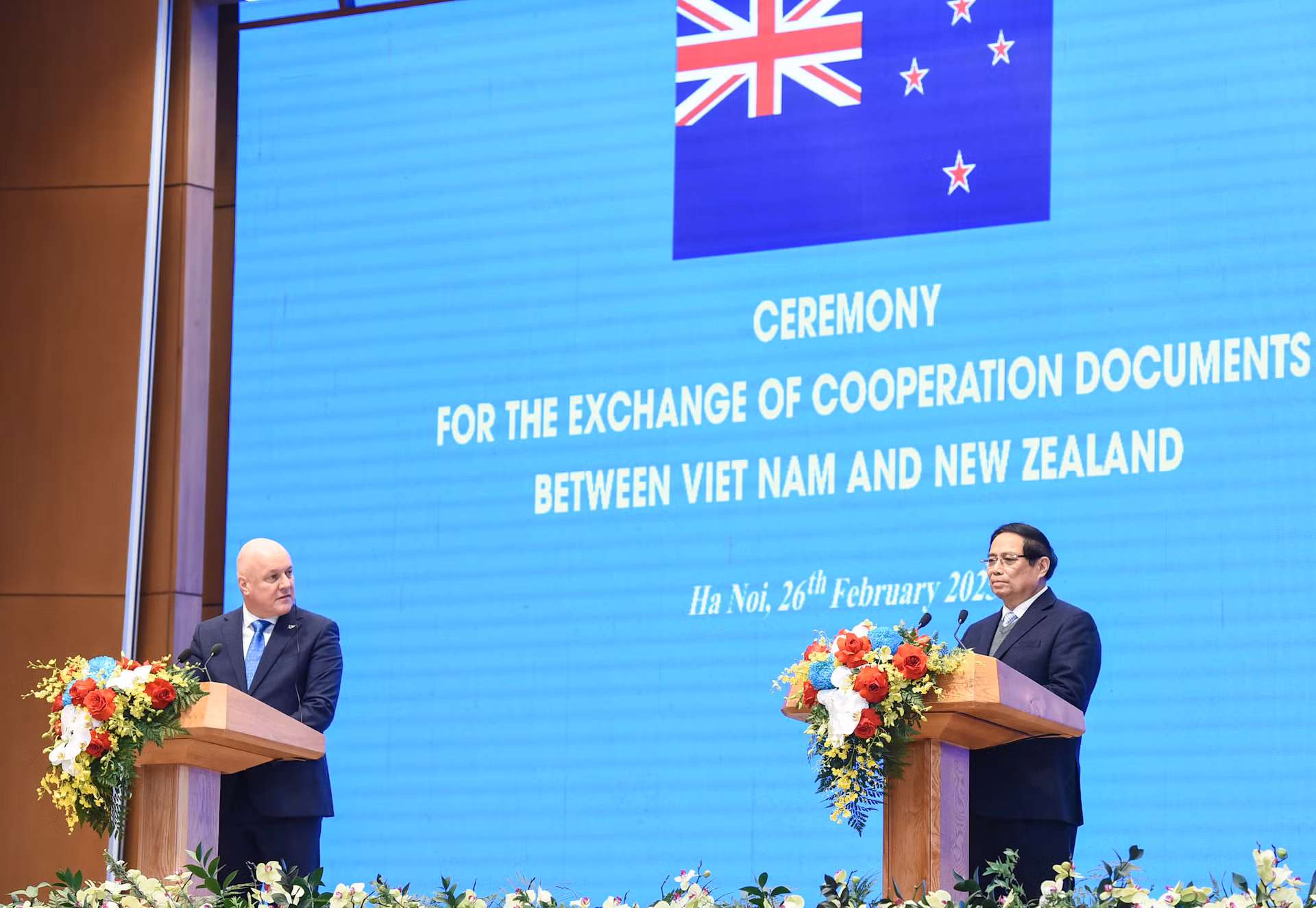 Thủ tướng tin tưởng, với việc chính thức nâng cấp quan hệ lên Đối tác Chiến lược toàn diện, Việt Nam và New Zealand đã bước sang một chương mới trong lịch sử quan hệ song phương với những nội hàm hợp tác cụ thể, khả thi.