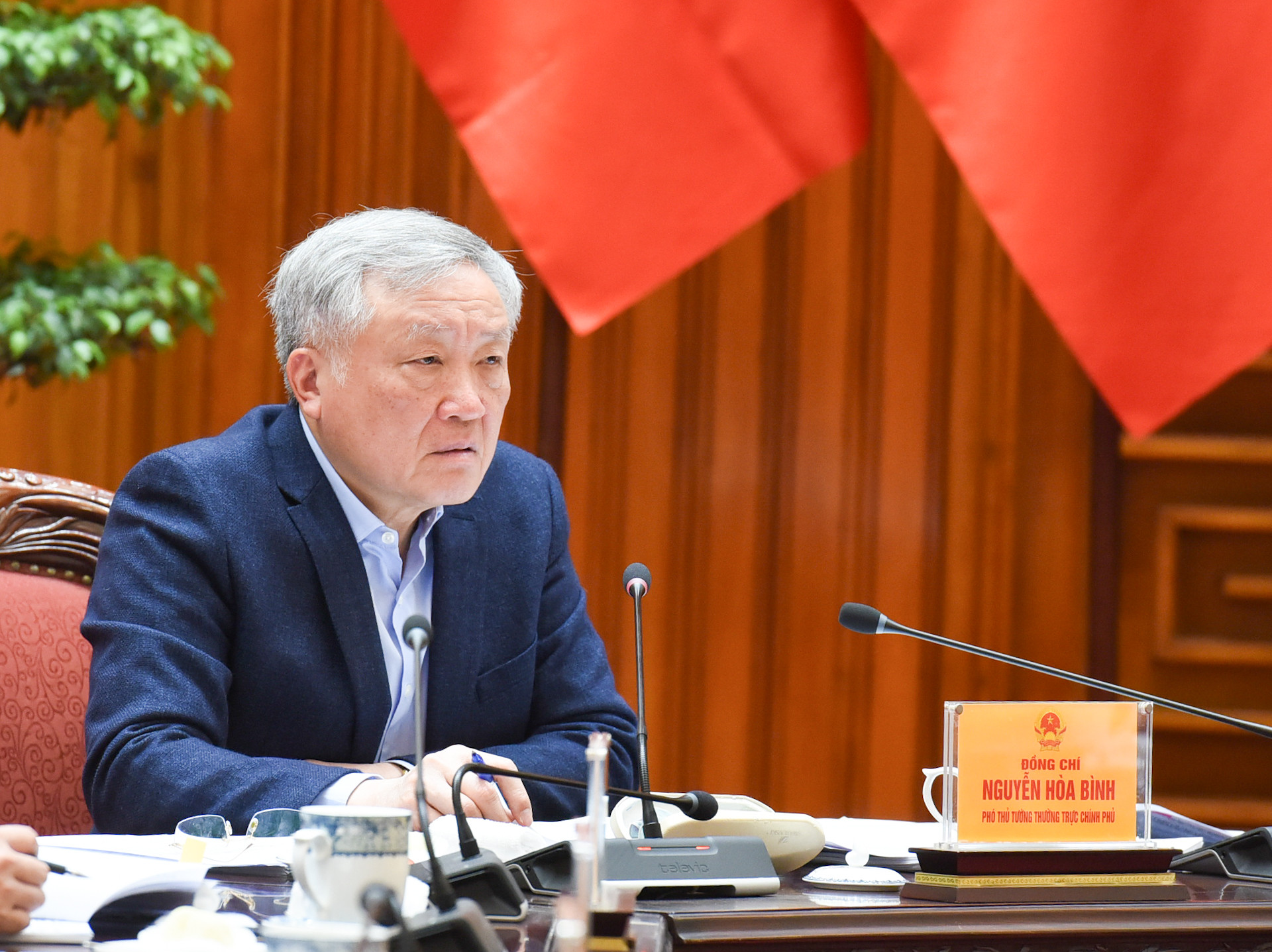 Phó Thủ tướng Thường trực Nguyễn Hòa Bình, Trưởng Ban chỉ đạo về rà soát, tháo gỡ khó khăn, vướng mắc liên quan đến các dự án phát biểu.