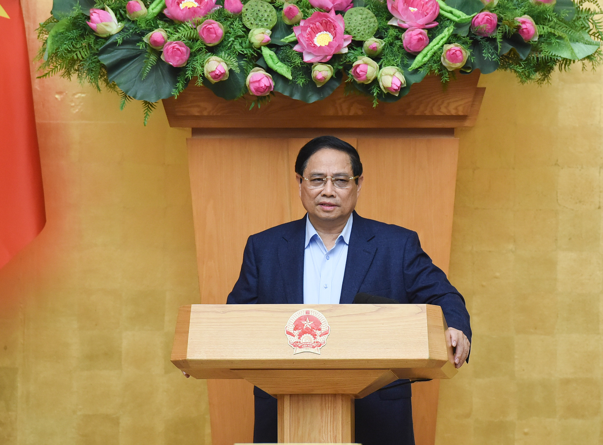 Thủ tướng Phạm Minh Chính phát biểu tại phiên họp Chính phủ tháng 2. Thủ tướng Phạm Minh Chính phát biểu tại phiên họp Chính phủ tháng 2.