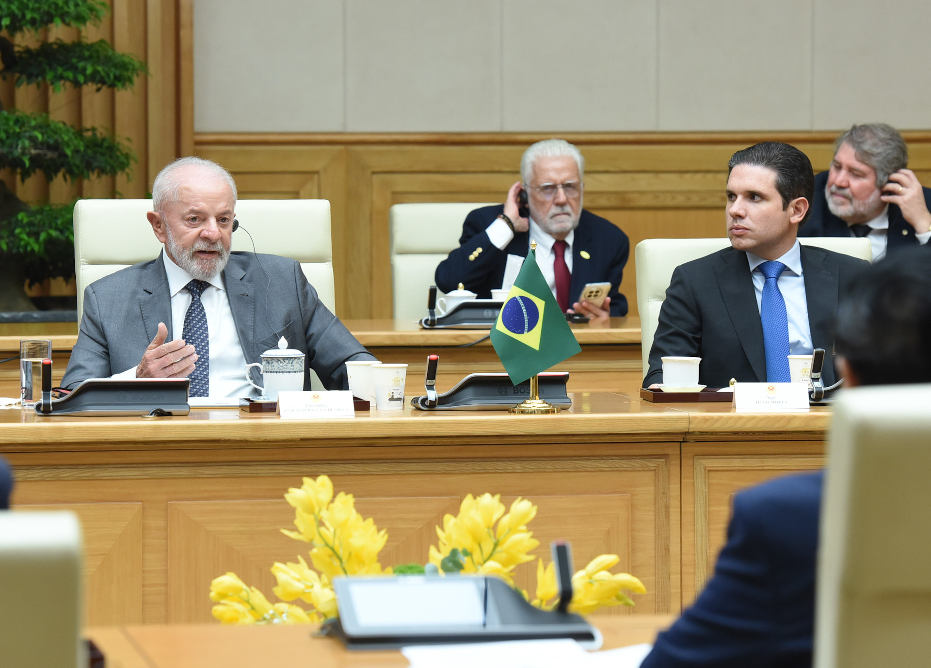 Tổng thống Brazil Luiz Inacio Lula da Silva phát biểu tại hội kiến.