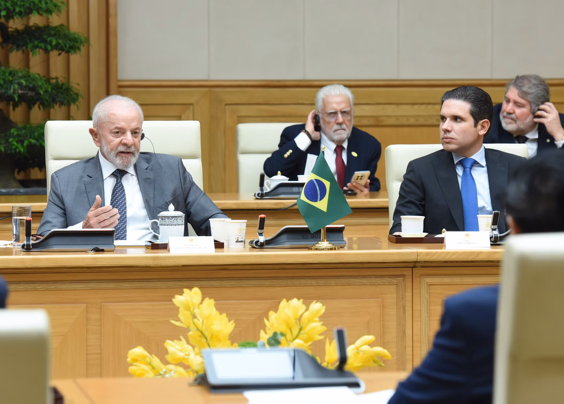Tổng thống Brazil Luiz Inacio Lula da Silva phát biểu tại hội kiến.