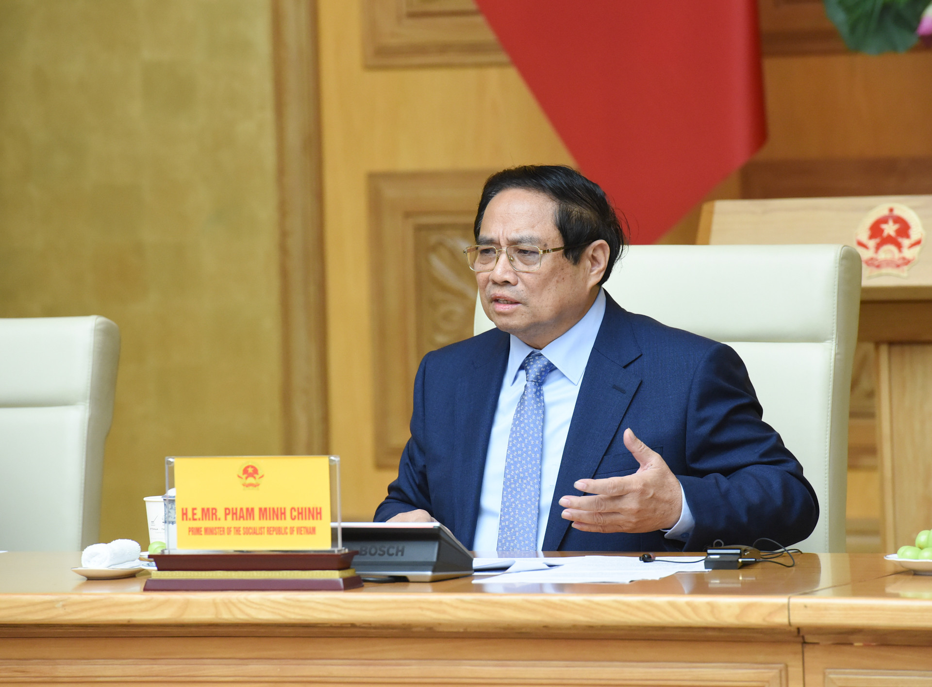 [Ảnh] Thủ tướng Phạm Minh Chính gặp mặt đại diện doanh nghiệp Hoa Kỳ ảnh 1