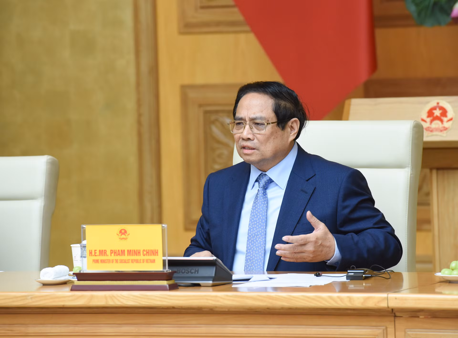 [Ảnh] Thủ tướng Phạm Minh Chính gặp mặt đại diện doanh nghiệp Hoa Kỳ ảnh 1