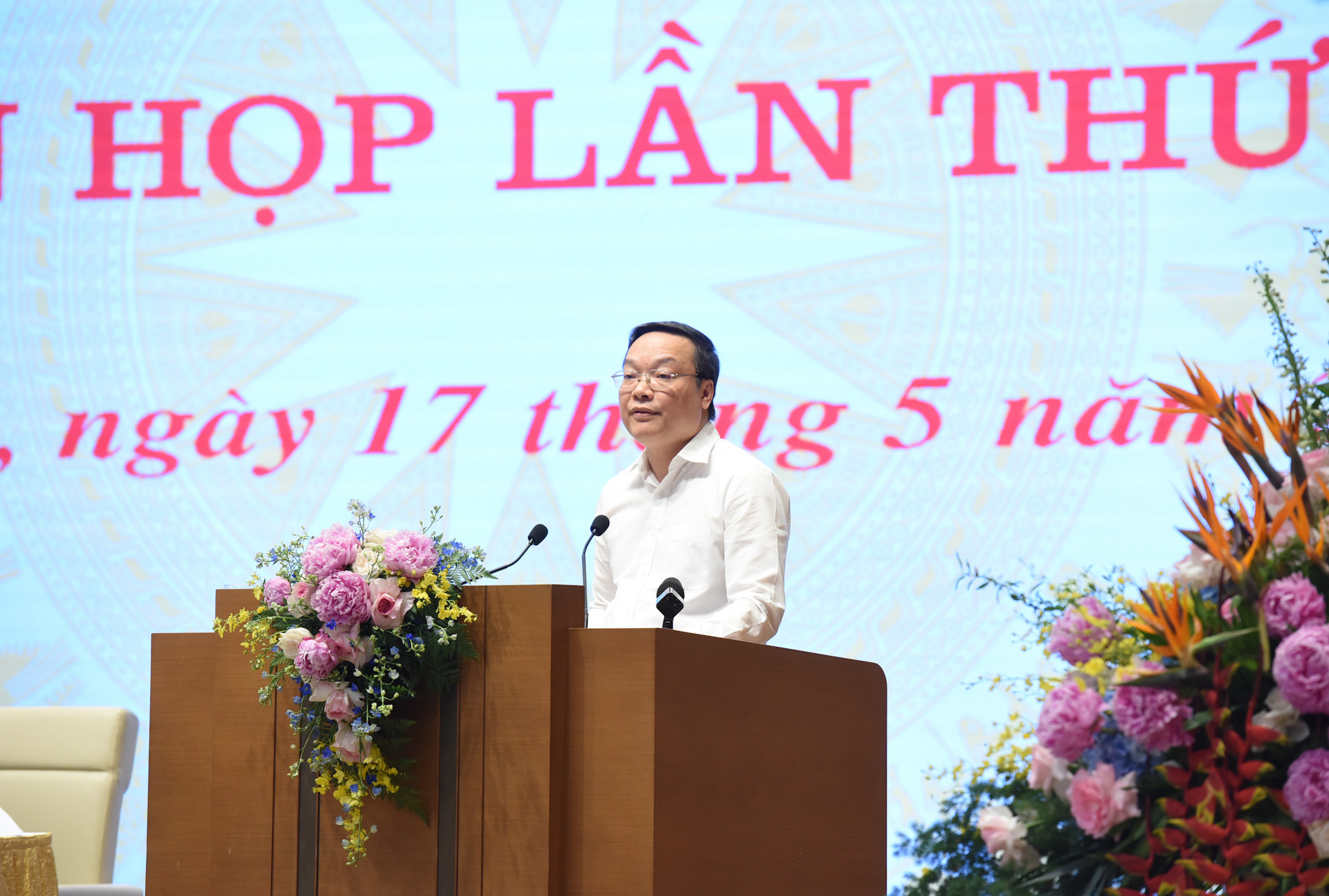 Thứ trưởng Nội vụ Trương Hải Long phát biểu.