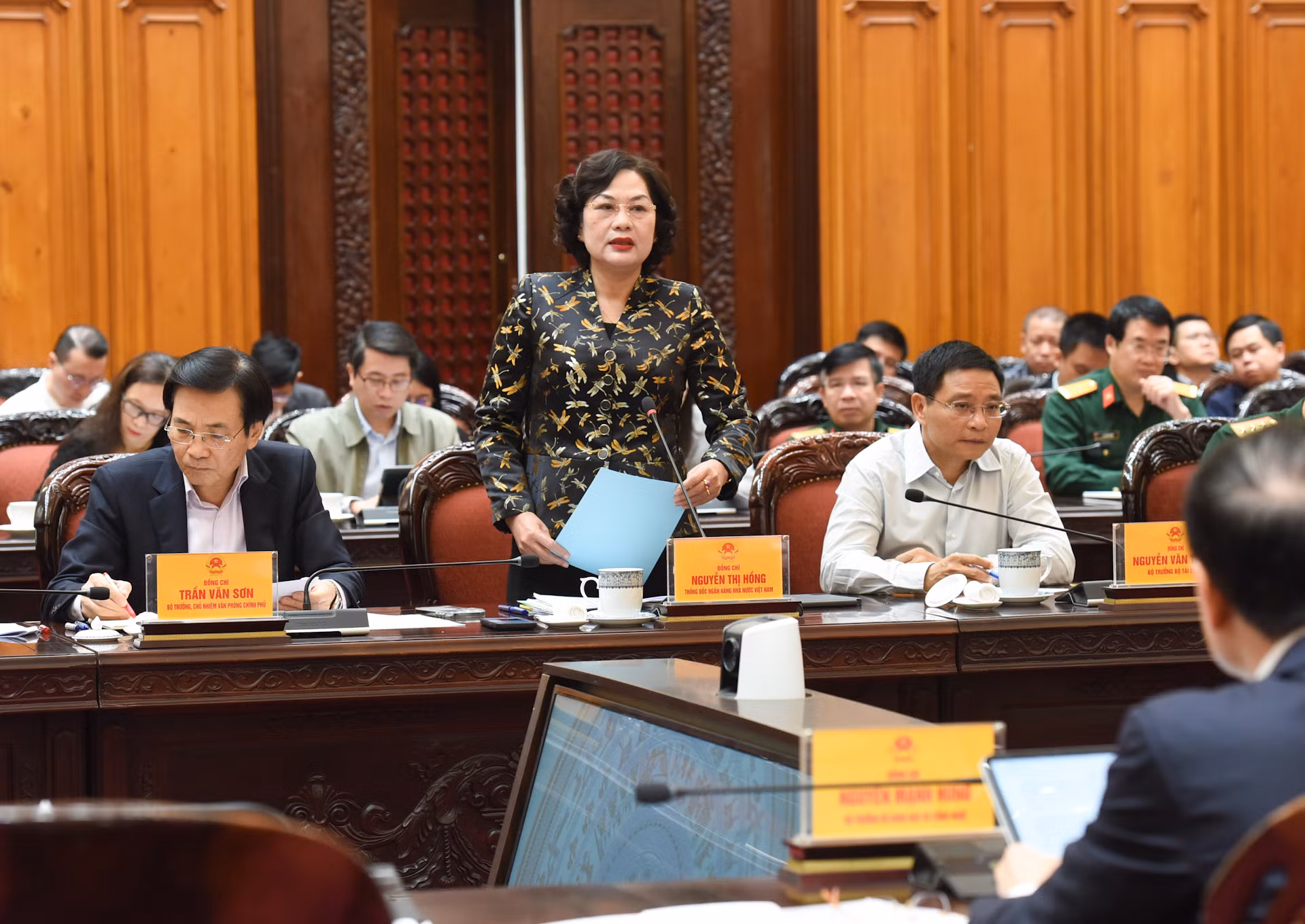 Thống đốc Ngân hàng Nhà nước Việt Nam Nguyễn Thị Hồng phát biểu.