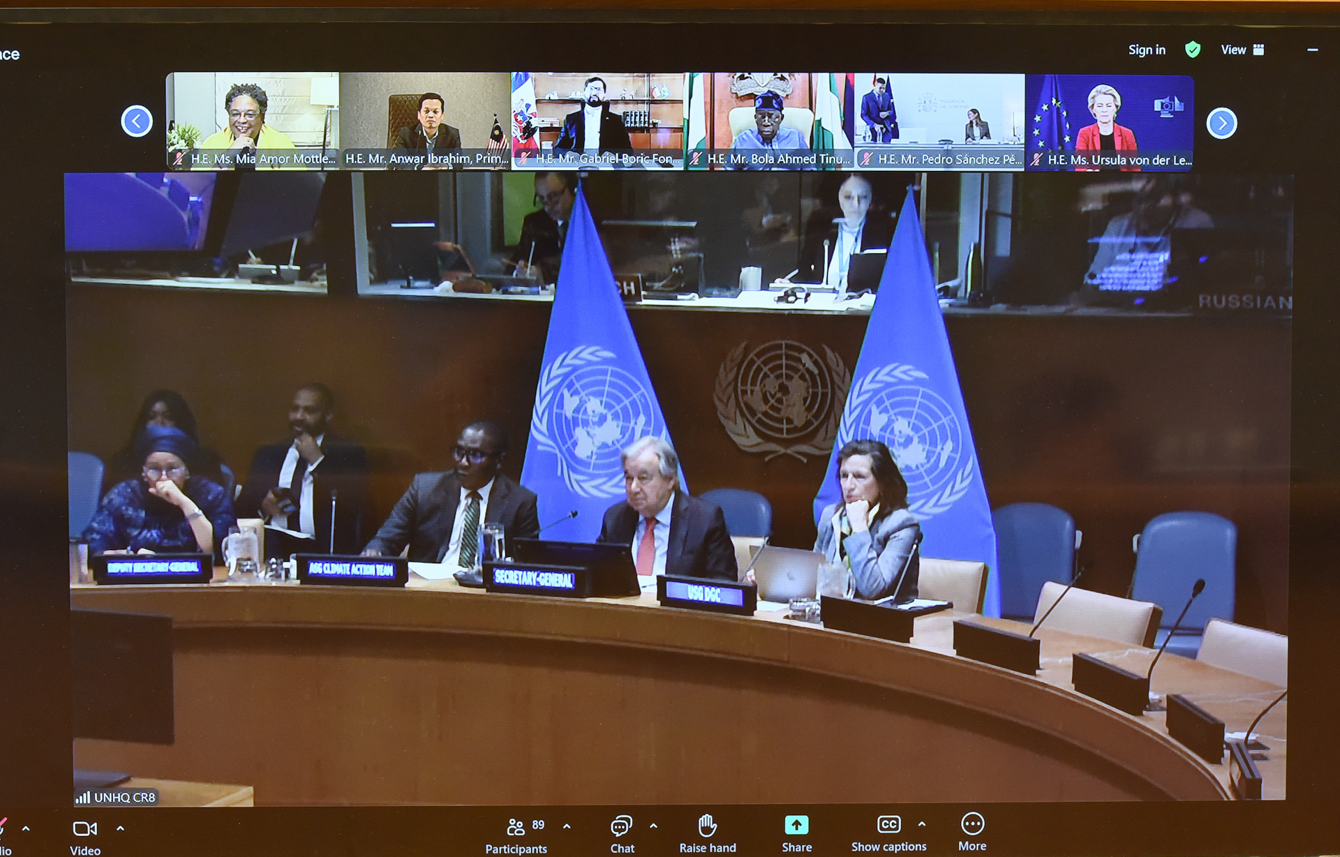 Tổng Thư ký Liên hợp quốc Antonio Guterres phát biểu.