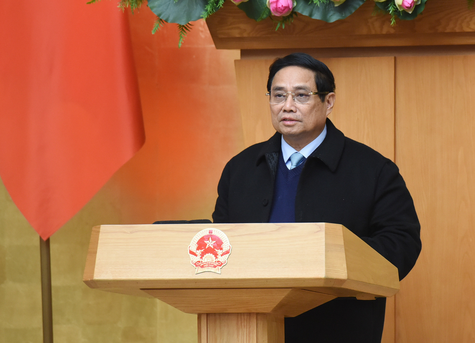 Thủ tướng Phạm Minh Chính phát biểu tại cuộc họp. Thủ tướng Phạm Minh Chính phát biểu tại cuộc họp.