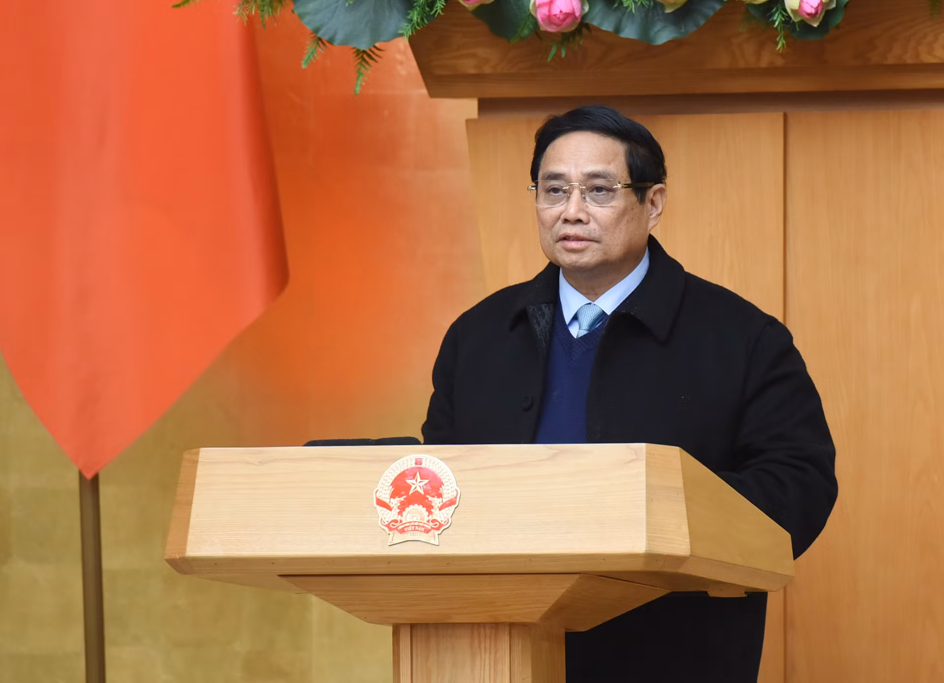 Thủ tướng Phạm Minh Chính phát biểu tại cuộc họp. Thủ tướng Phạm Minh Chính phát biểu tại cuộc họp.