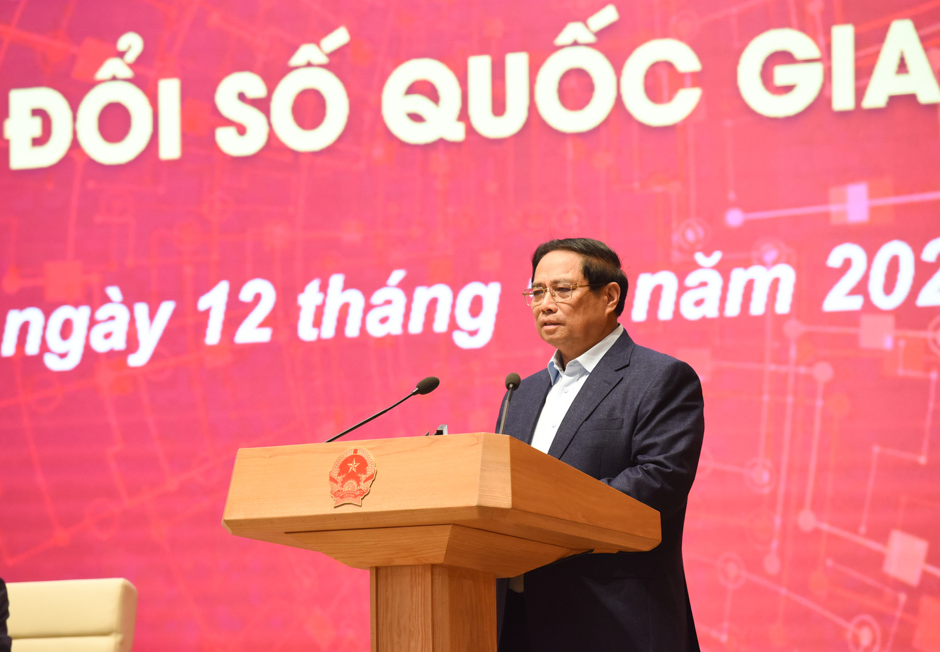 Thủ tướng Phạm Minh Chính phát biểu chào mừng Ngày Chuyển đổi số quốc gia (10/10) năm 2024.