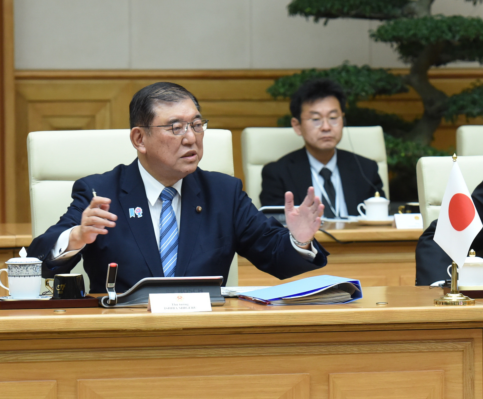 Thủ tướng Nhật Bản Ishiba Shigeru phát biểu tại hội đàm.