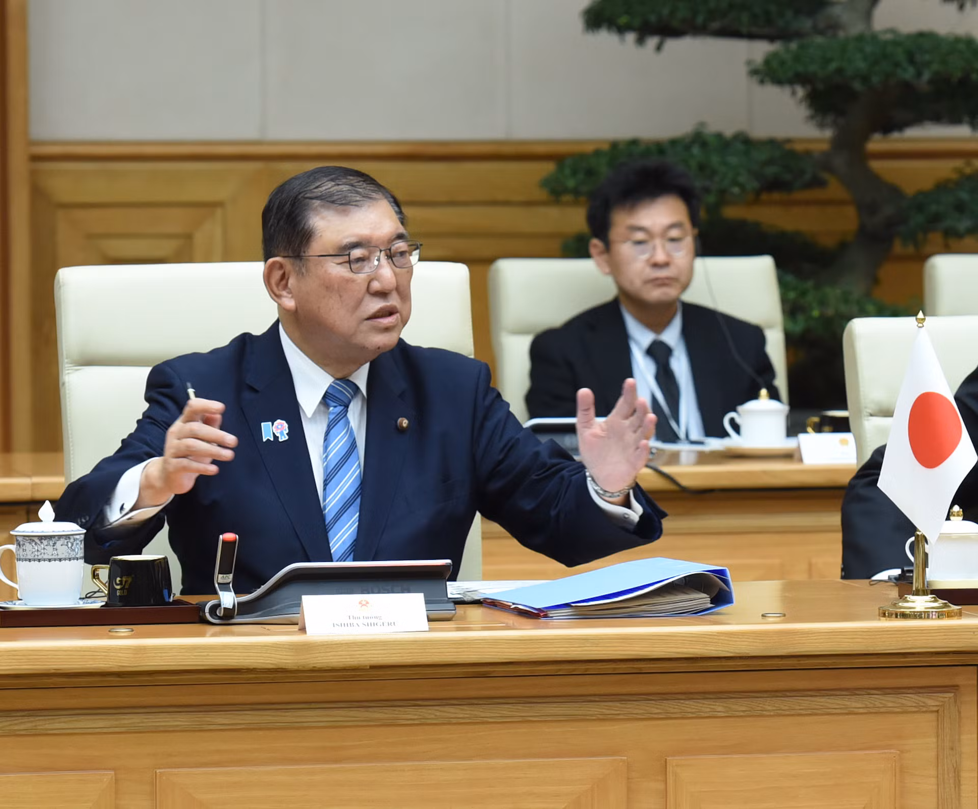 Thủ tướng Nhật Bản Ishiba Shigeru phát biểu tại hội đàm.