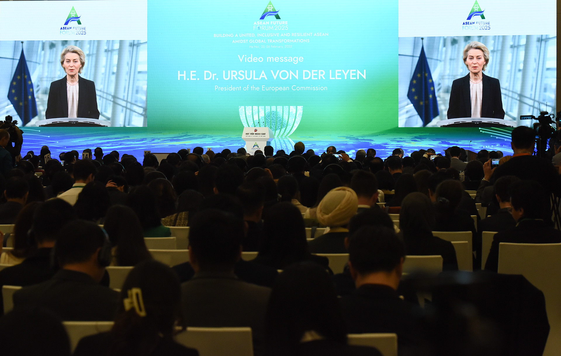 Chủ tịch Uỷ ban châu Âu Ursula von der Leyen gửi thông điệp đến Diễn đàn Tương lai ASEAN.